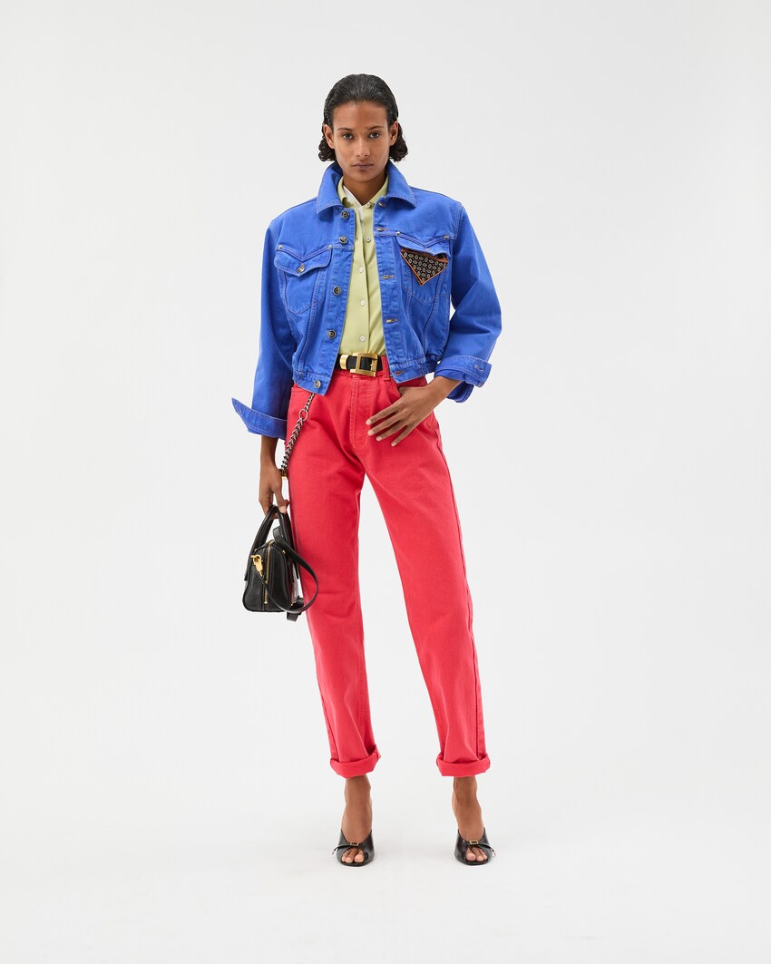 Denim Slim Blouson  Blue 6