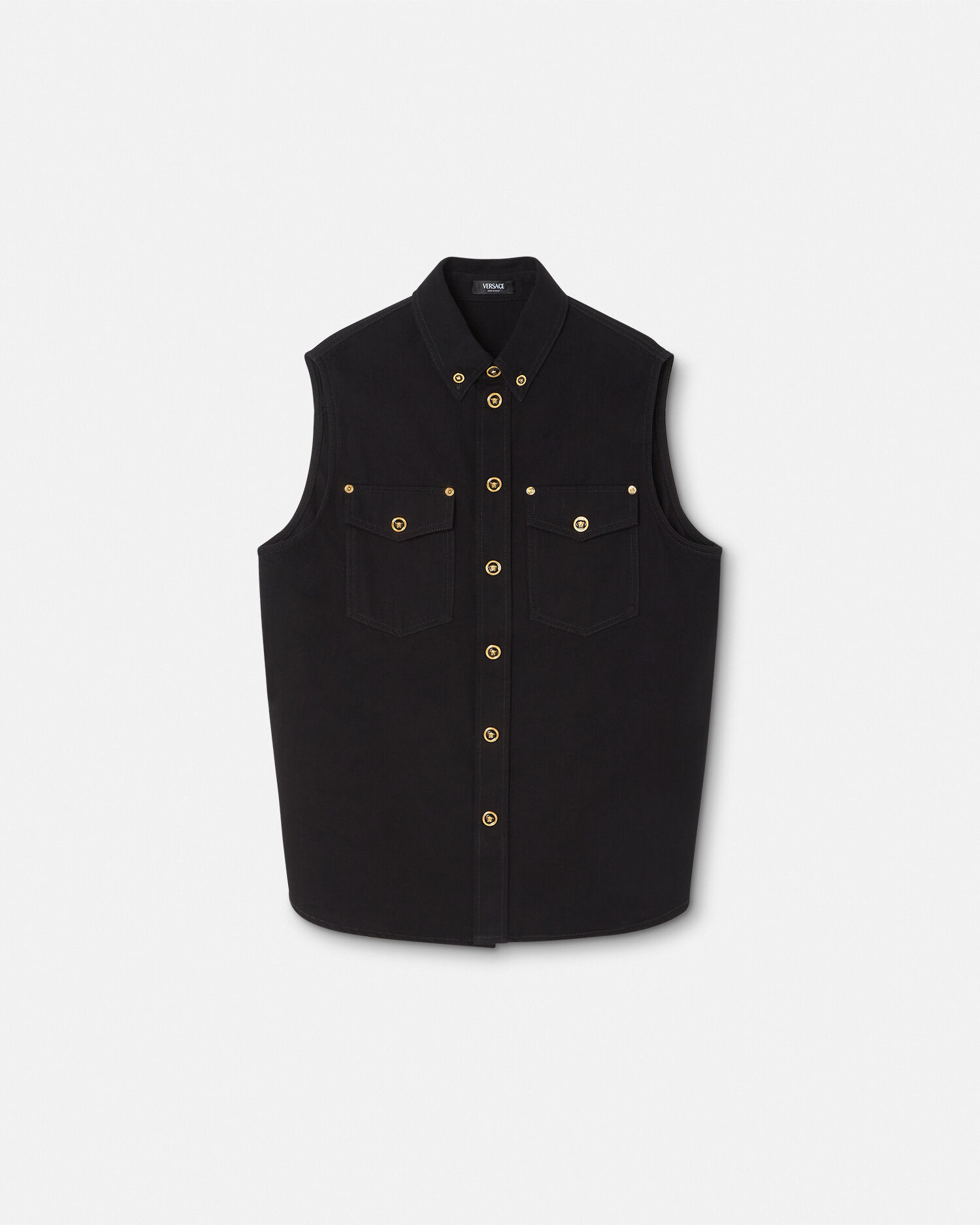 Chemise sans manches en jean VERSACE