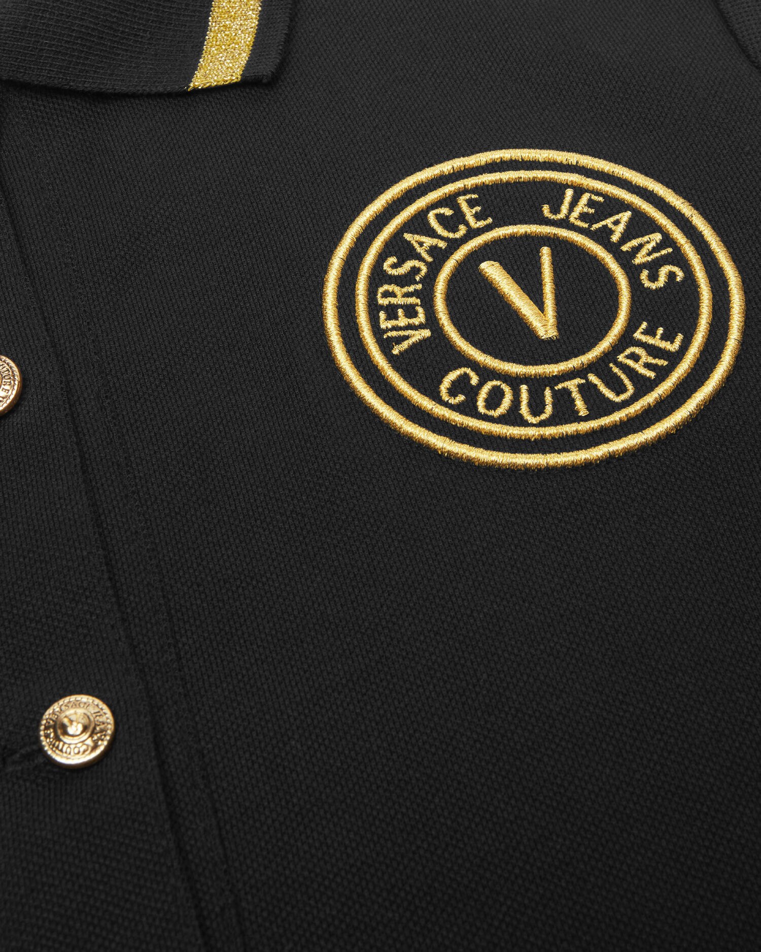 V-Emblem Midi Polo Dress
