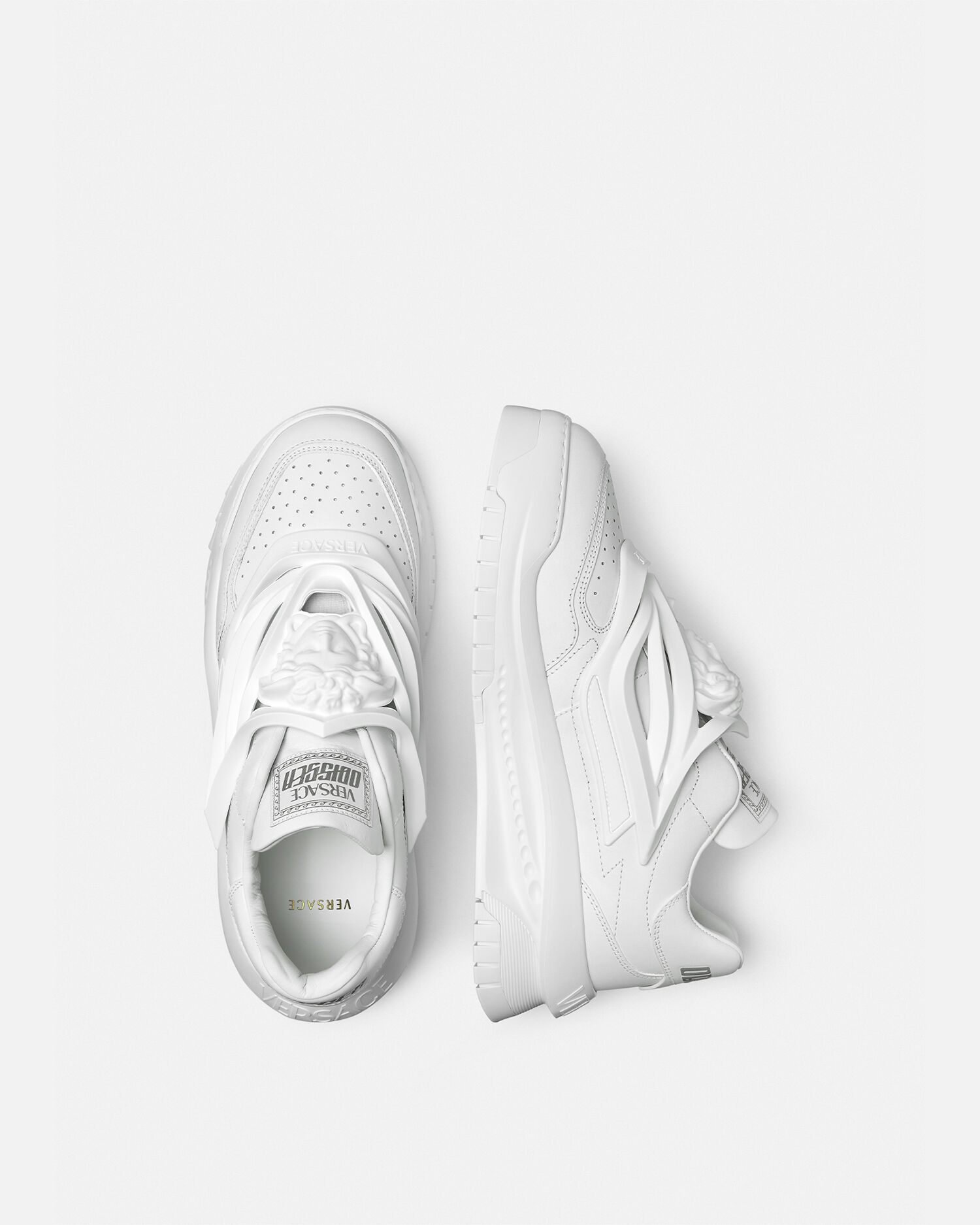 All white versace shoes online