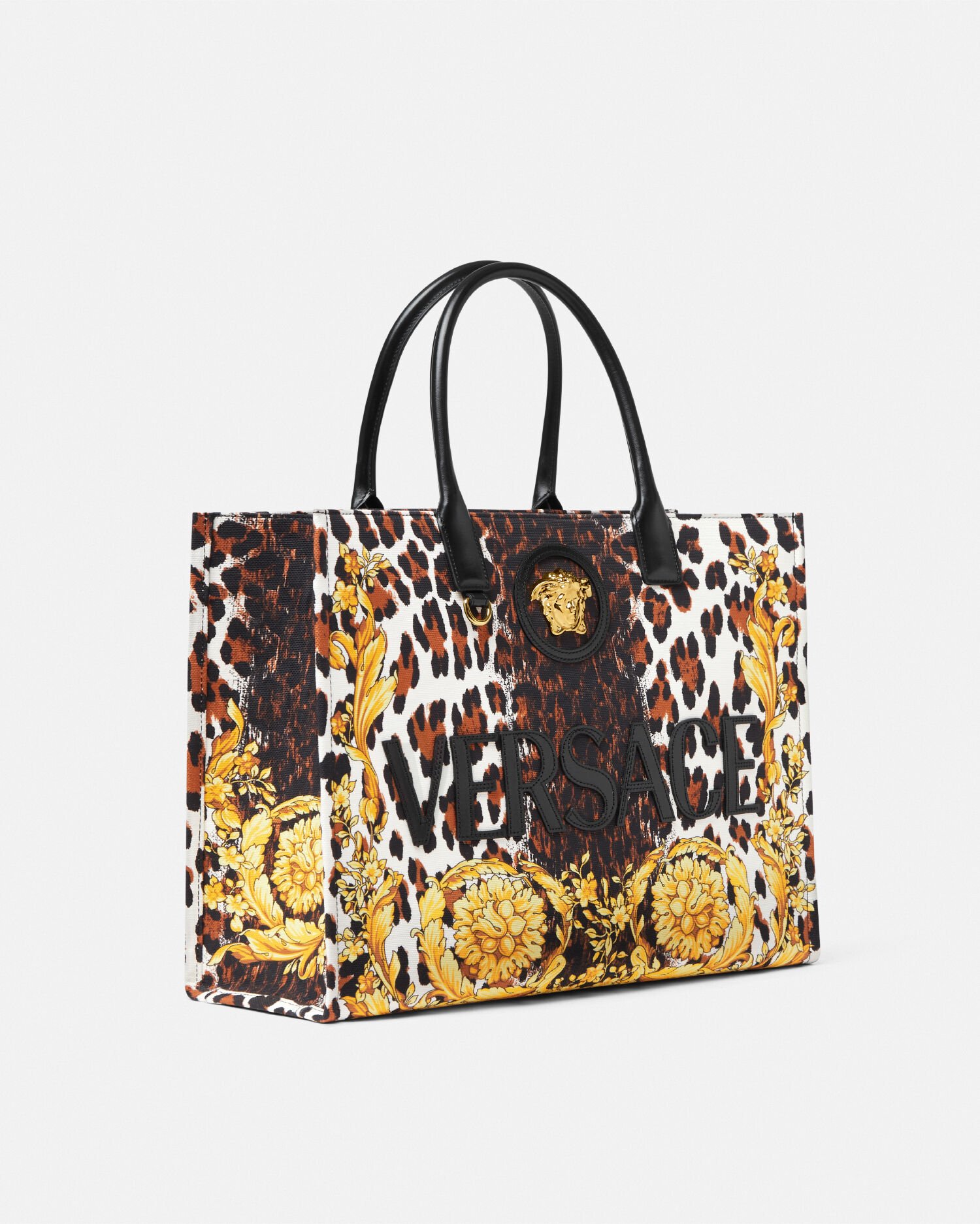 Wild Barocco Canvas Large Tote Bag VERSACE