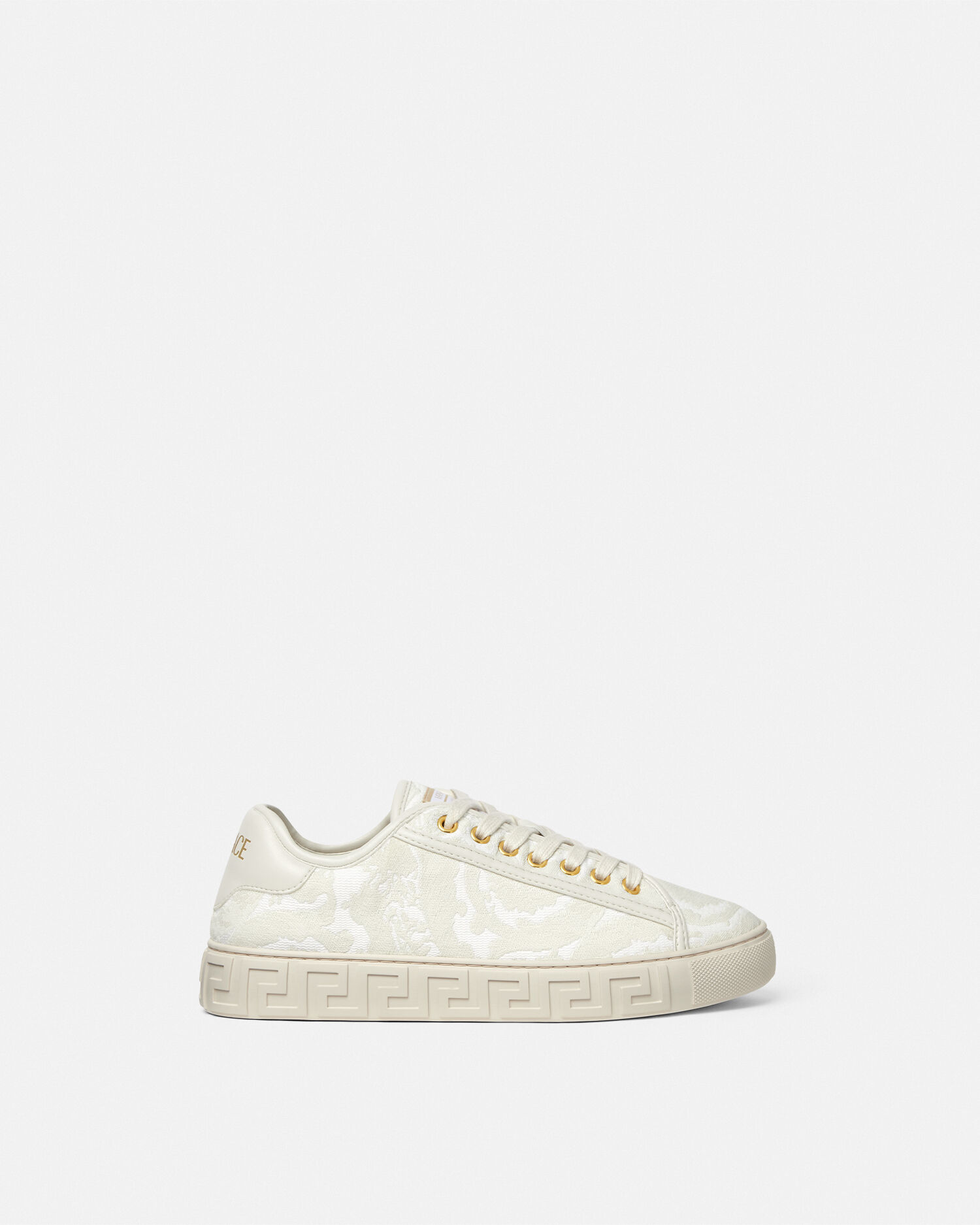 Barocco Greca Sneakers White,Print | VERSACE US