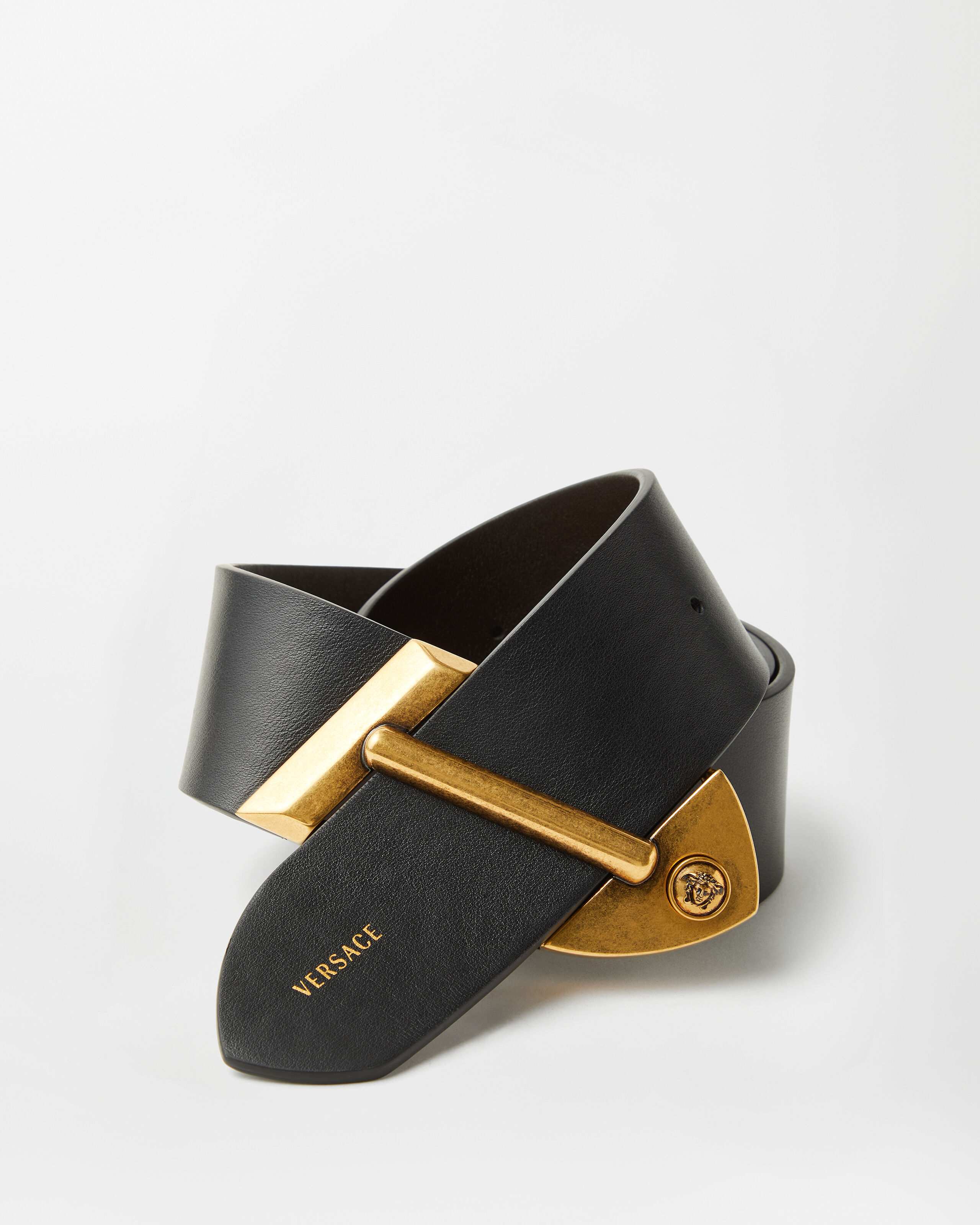 Versace leather belt 5 cm 