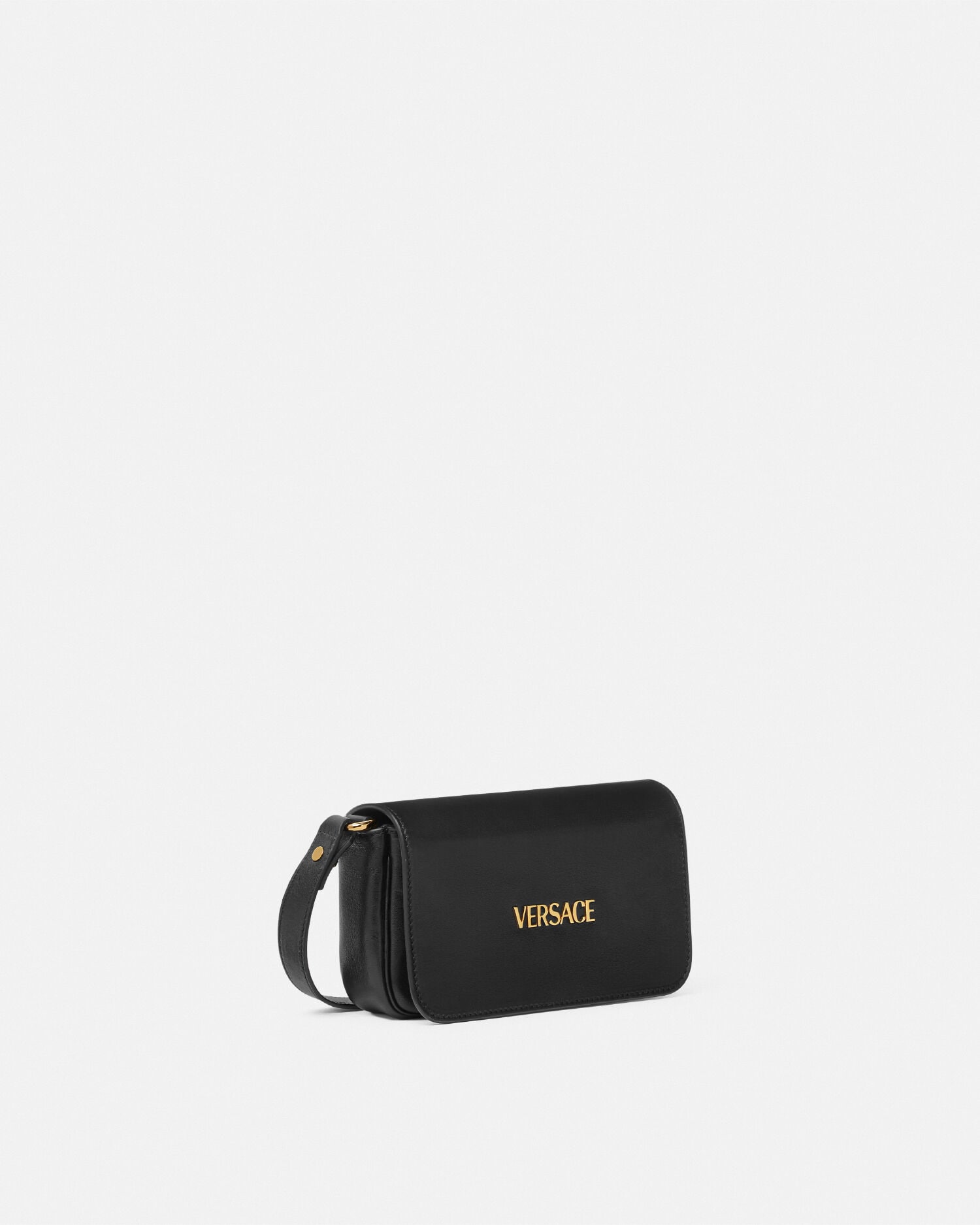 Versace Tag Nappa Mini Bag Black,Gold | VERSACE US