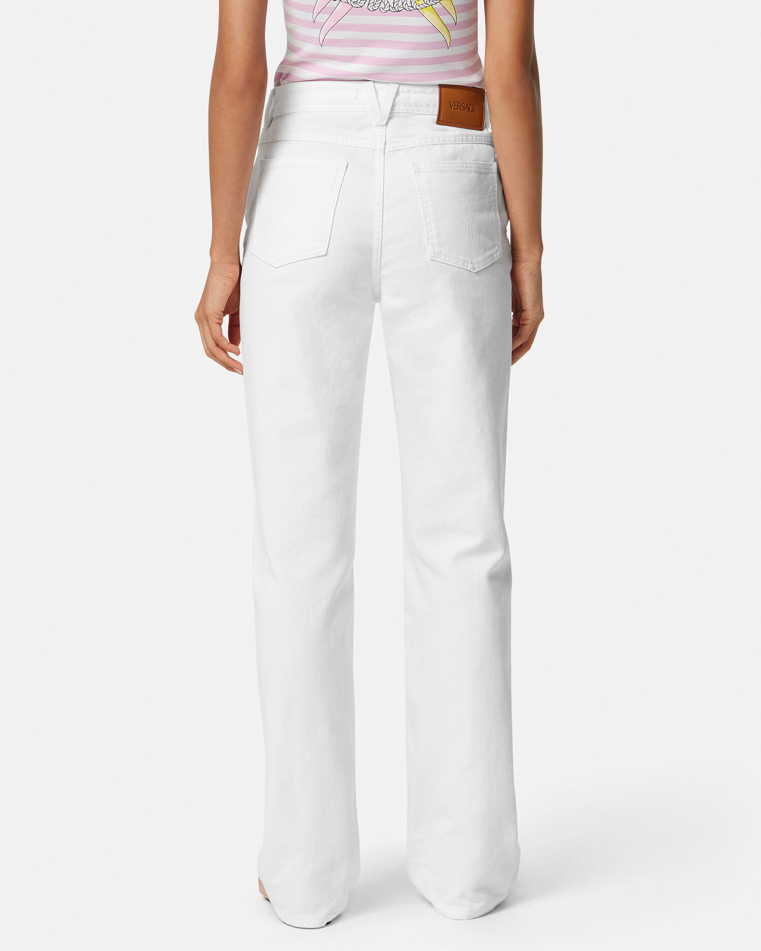 White versace jeans top