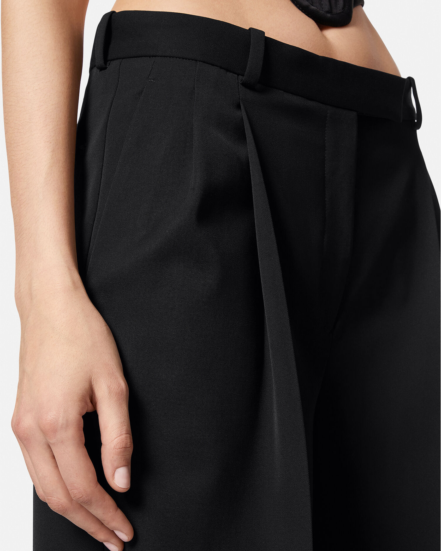 Pleated Wide-Leg Pants