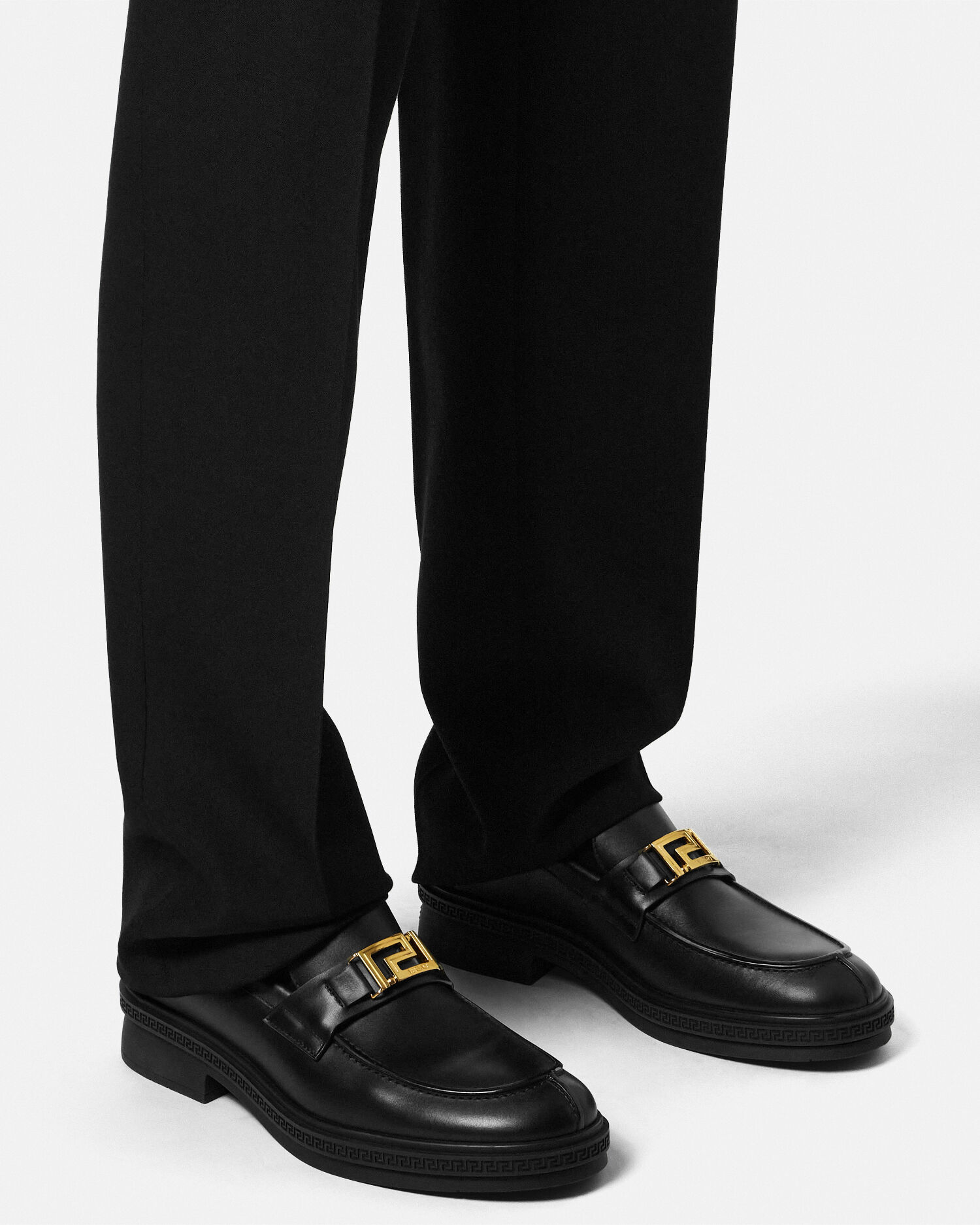Greca Leather Loafers | VERSACE