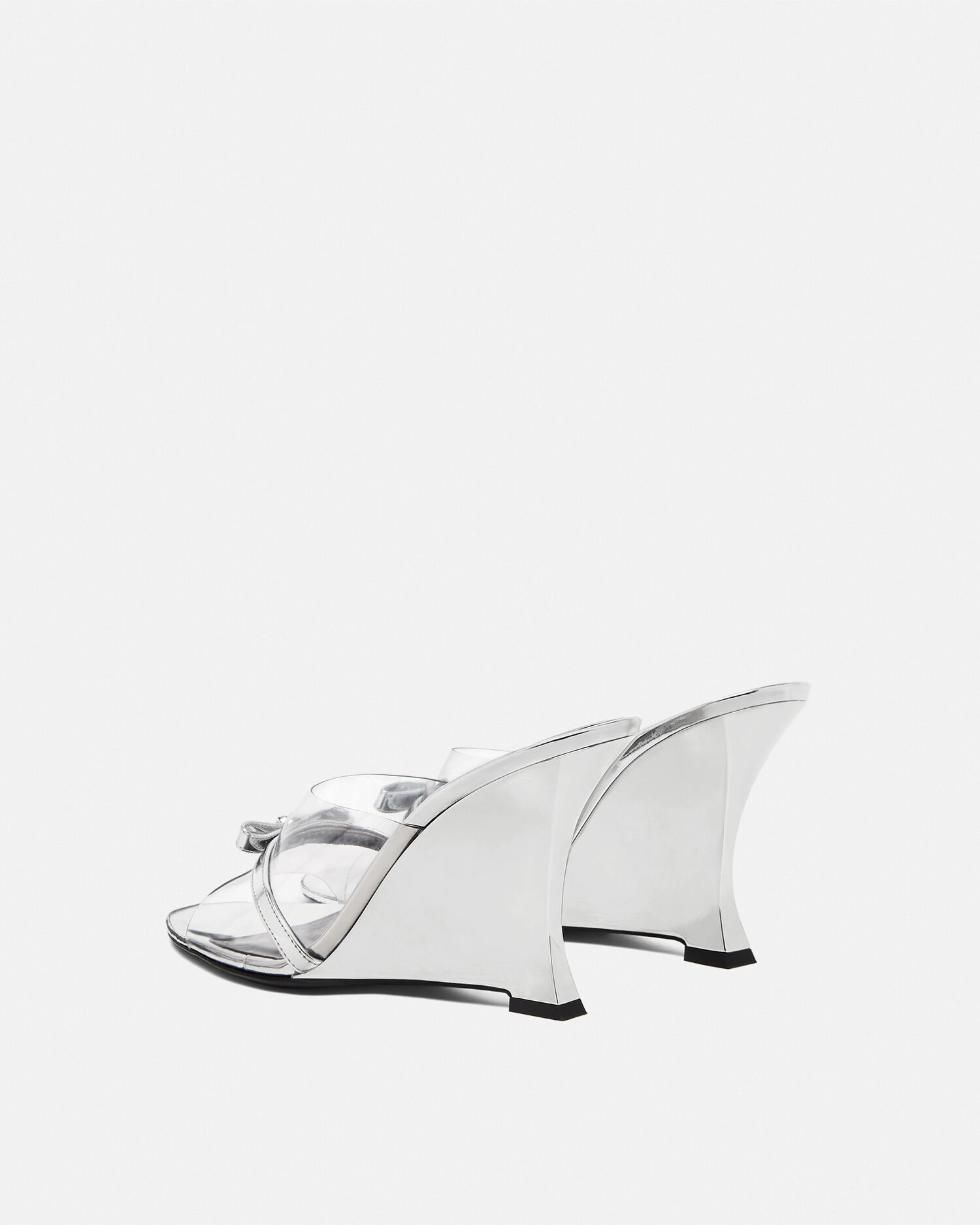 Gianni Ribbon Wedge Mules 95 mm | VERSACE US
