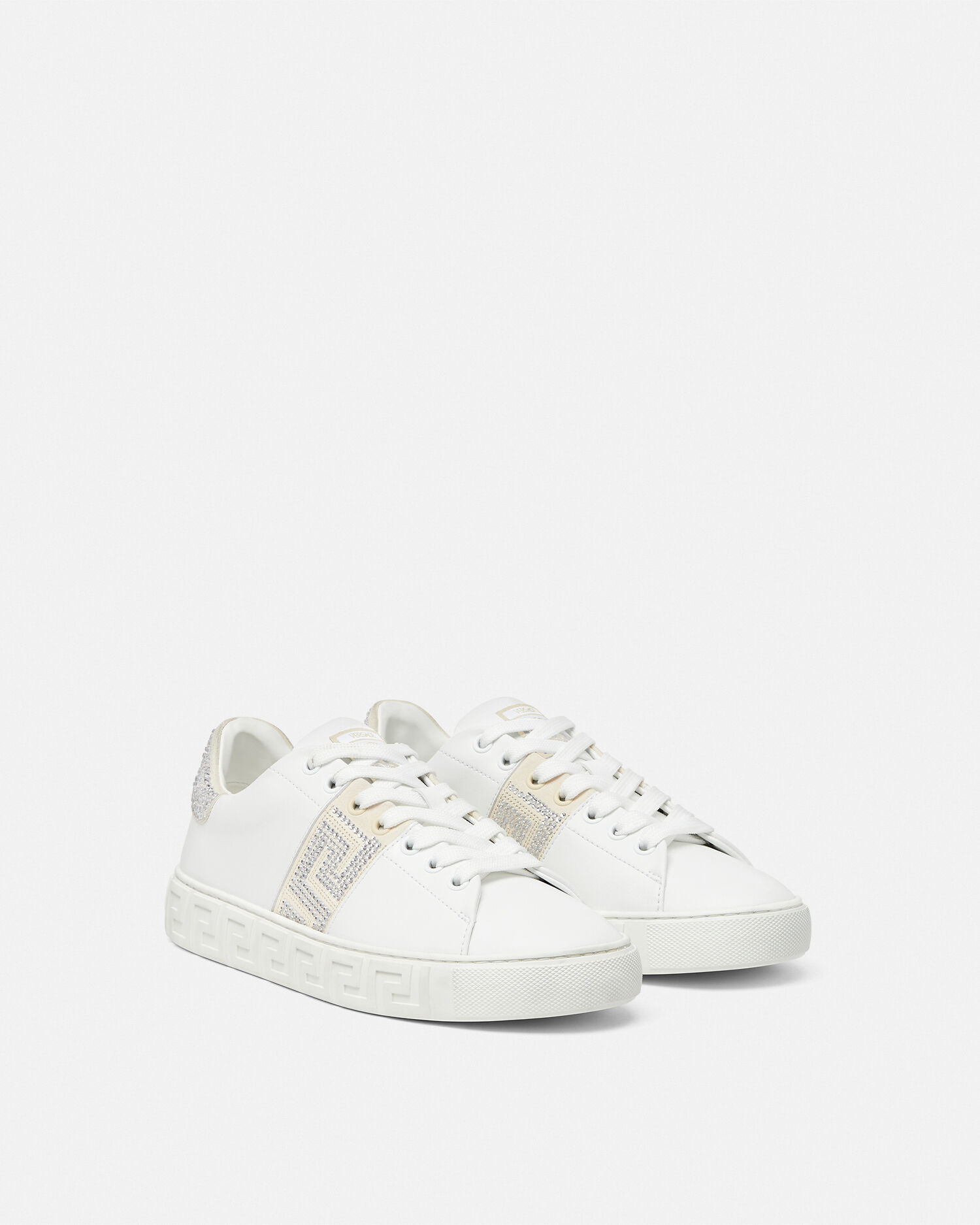 Crystal Greca Trainers Blanco VERSACE