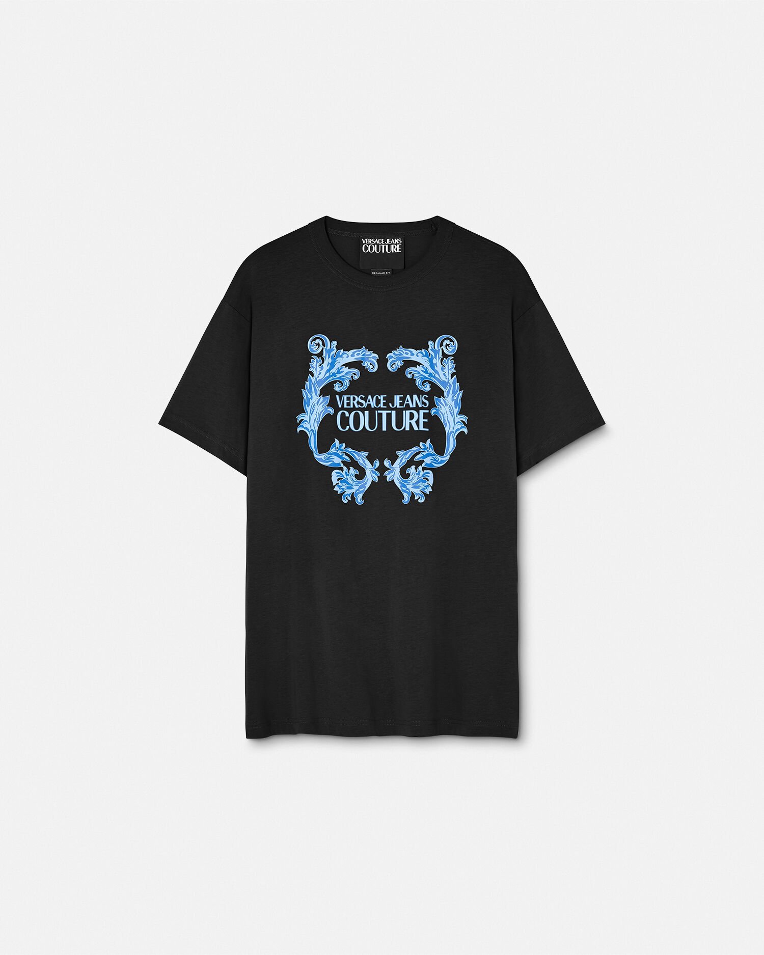 Versace jeans crew neck store logo t shirt black