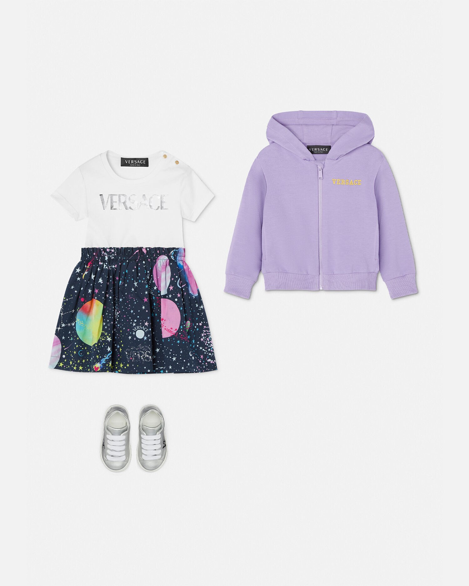 Versace Kids Medusa Galaxy Baby T Shirt Dress for Baby Girls