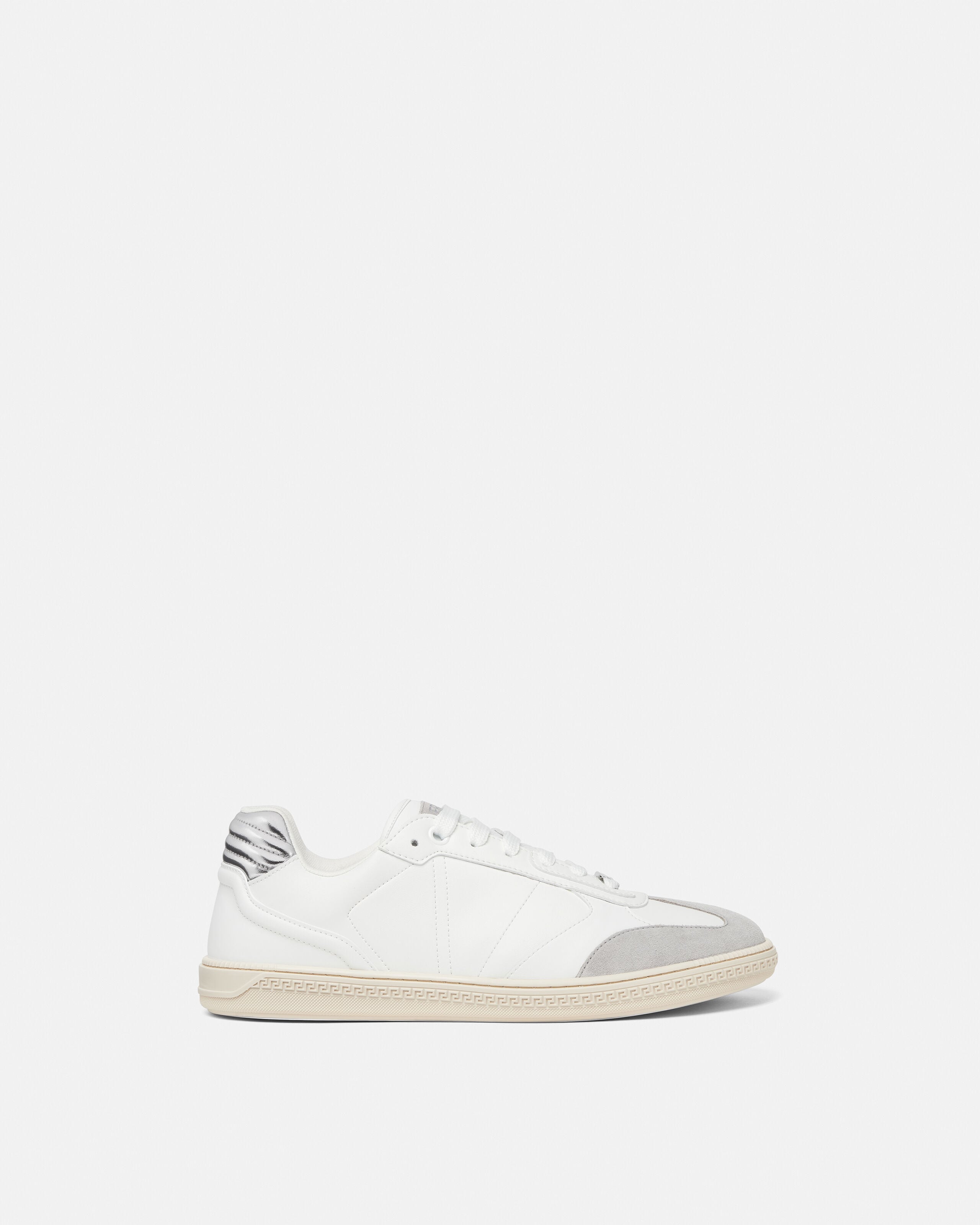 Greca Court Sneakers White,Gray | VERSACE US