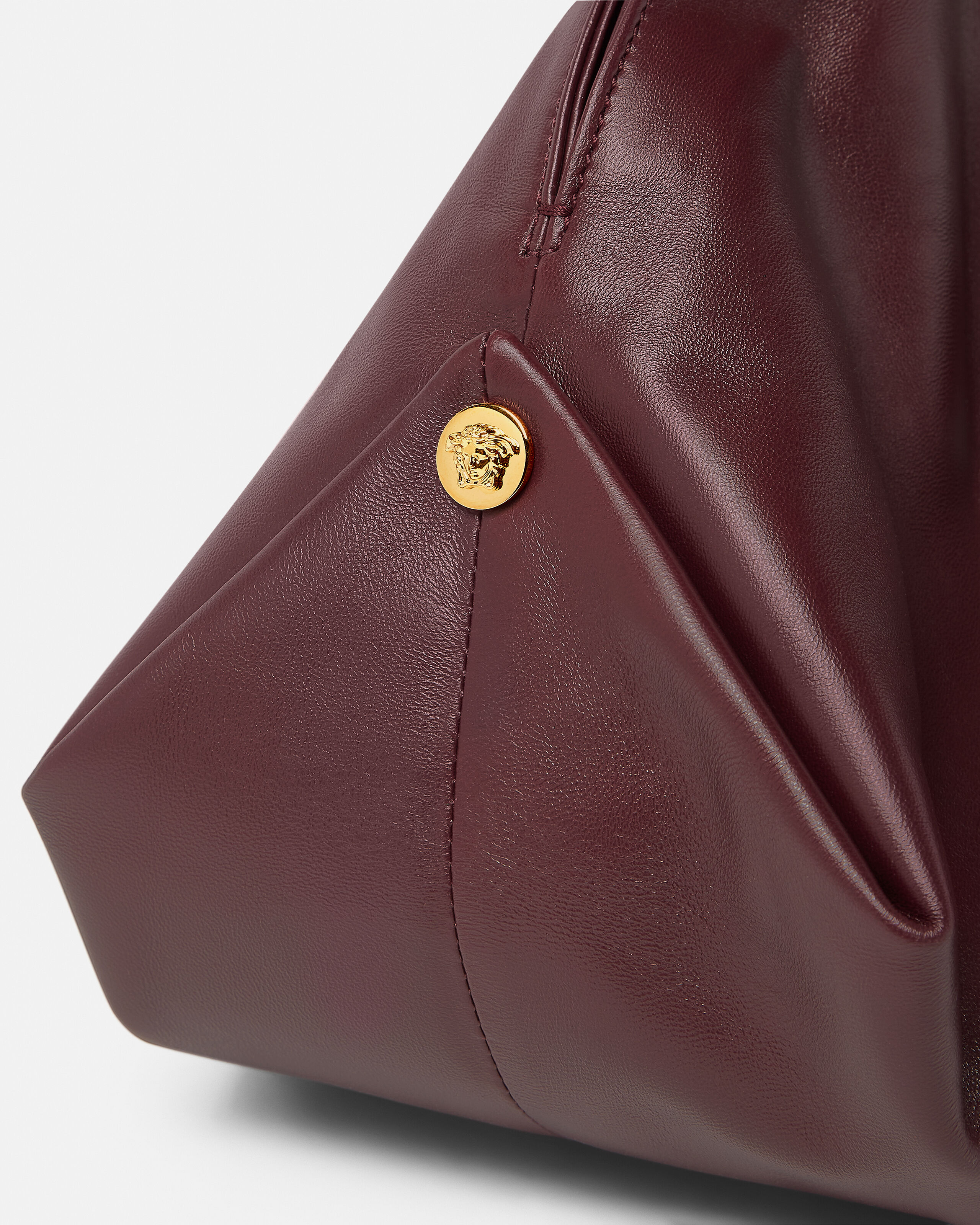 Protea Nappa Shoulder Bag Burgundy | VERSACE US