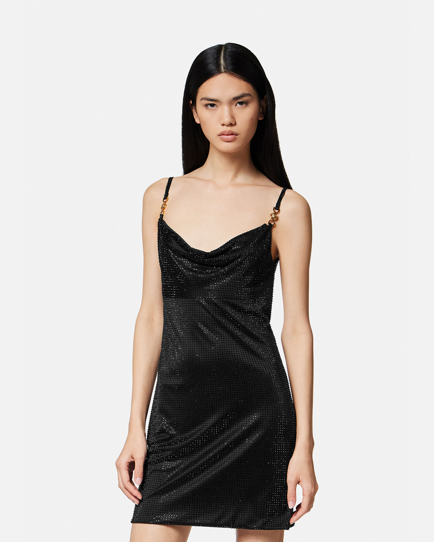 Versace black mini dress outlet