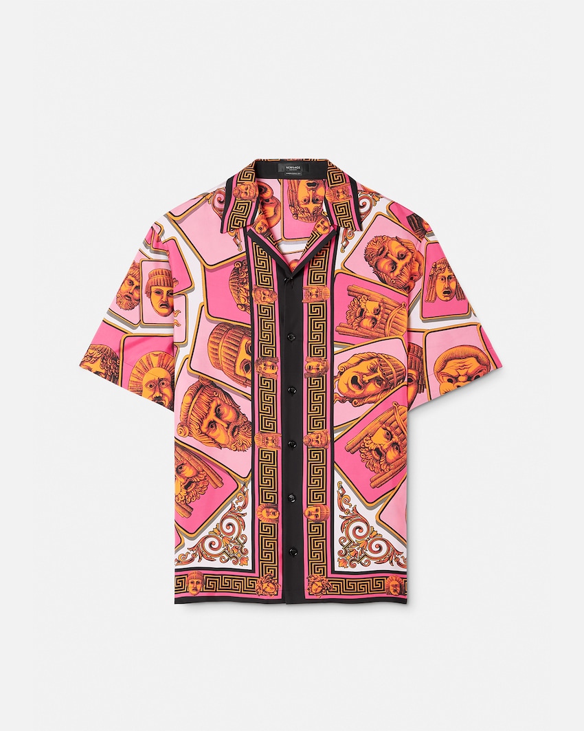 Pink versace silk shirt Clearance