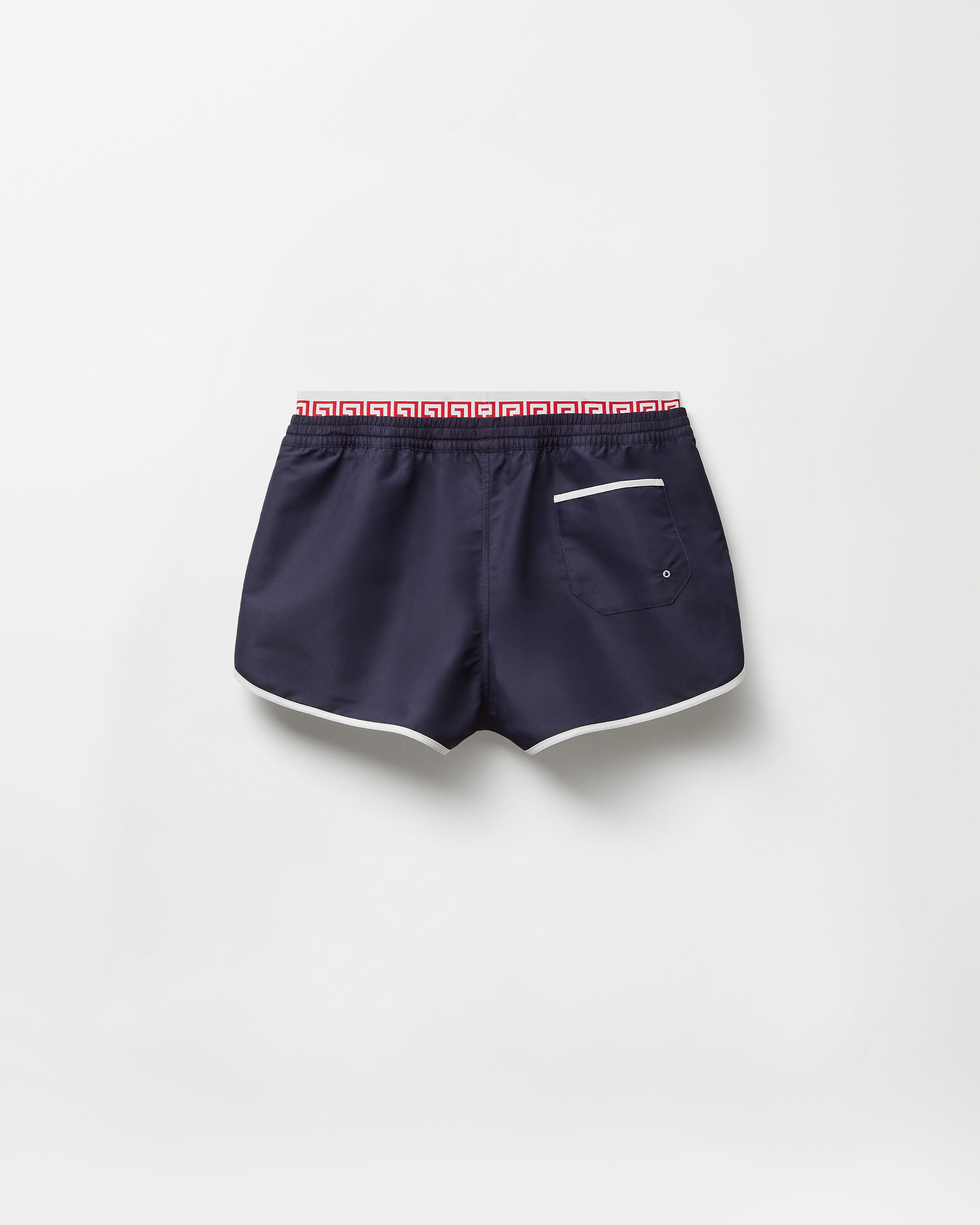Double-Waistband Swim Shorts Blue | VERSACE US