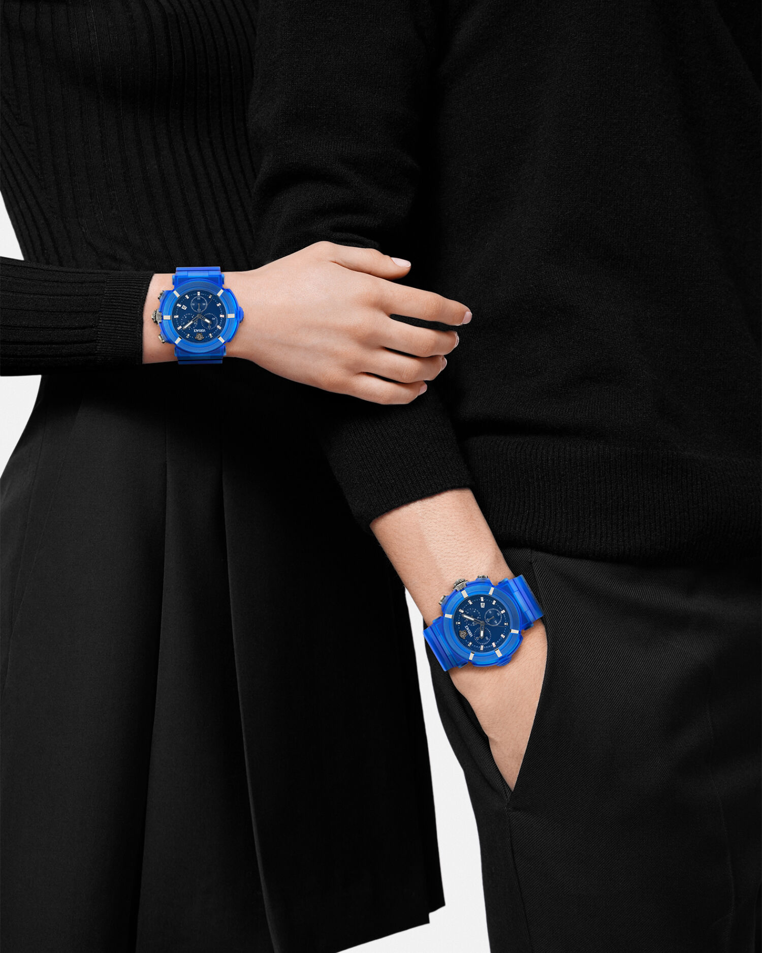 Versace Real Active Chrono Watch Blue | VERSACE US