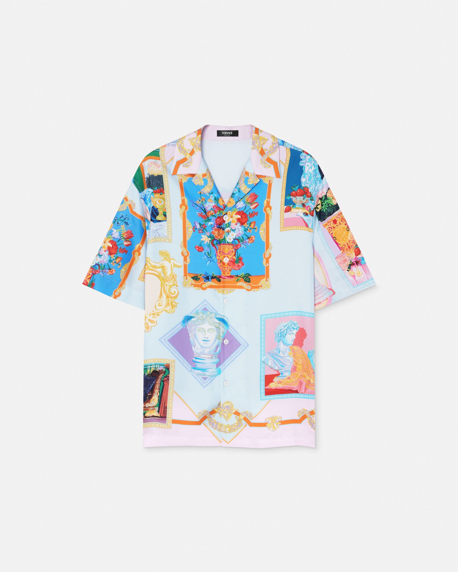 Tシャツ・カットソー VERSACE FW25 Printed silk shirt (10039411A03044 5B000) All Shirts | VERSACE US