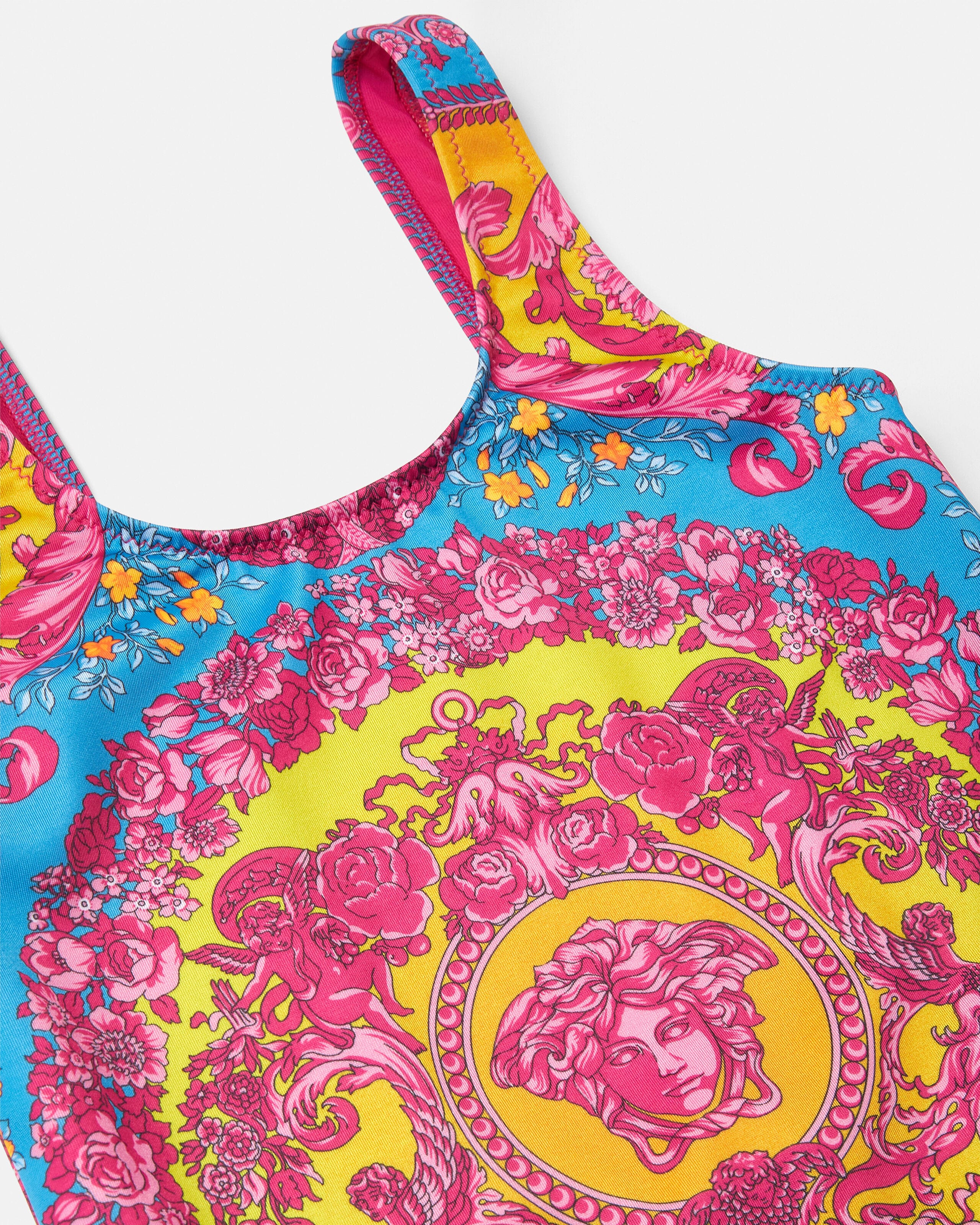 Kids Printed One-Piece Swimsuit Multicolor | VERSACE US