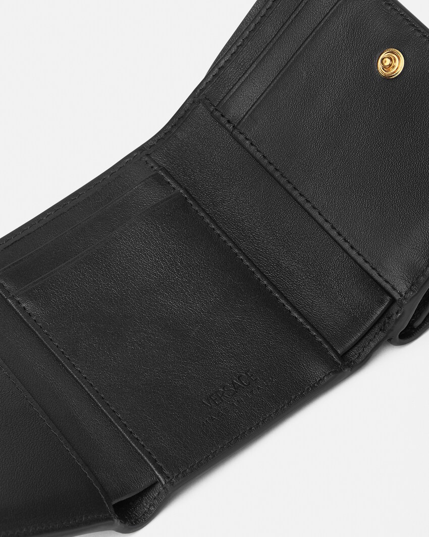 La Medusa V Jacquard Wallet Black+Gold 2