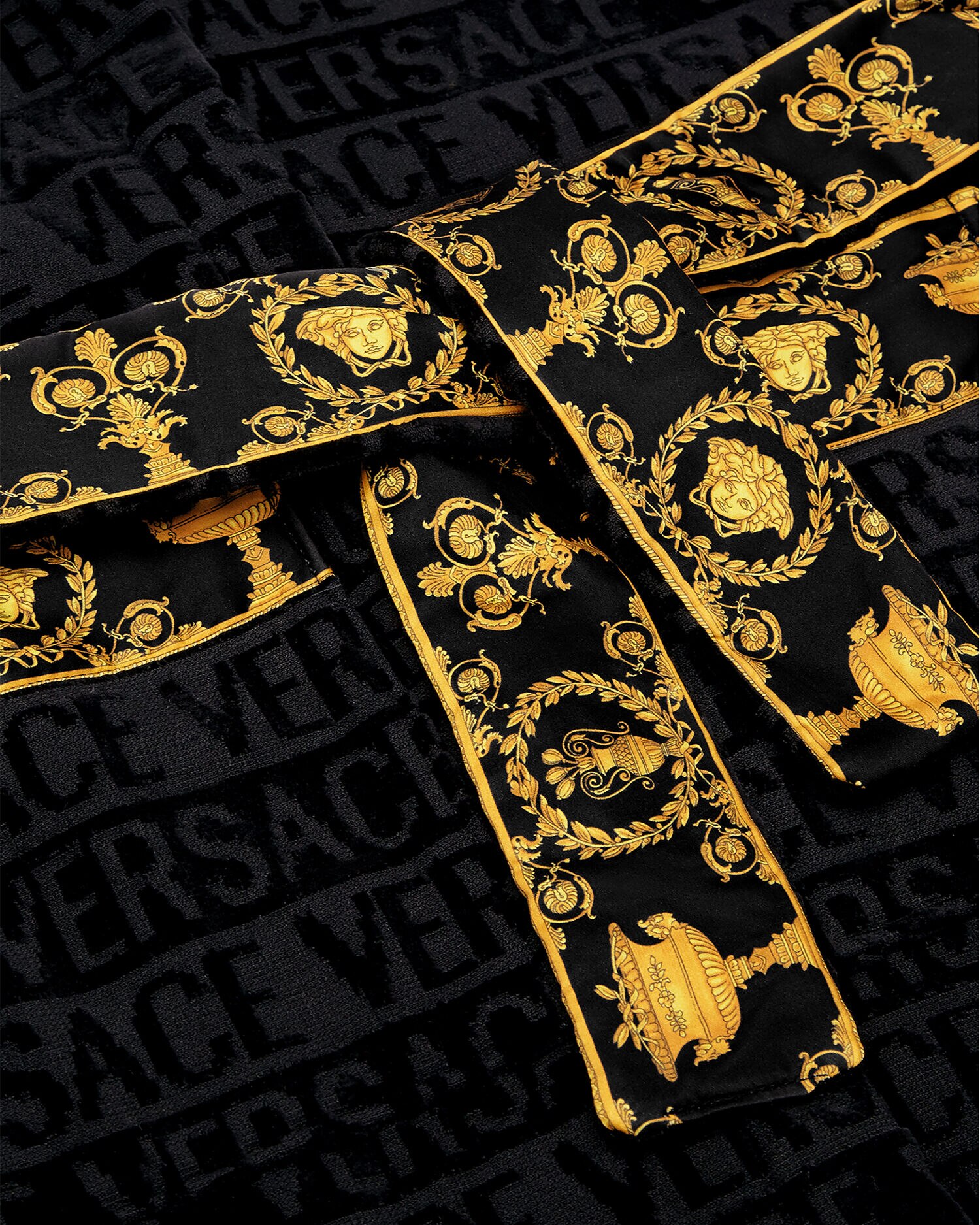 Versace black and gold robe cheap