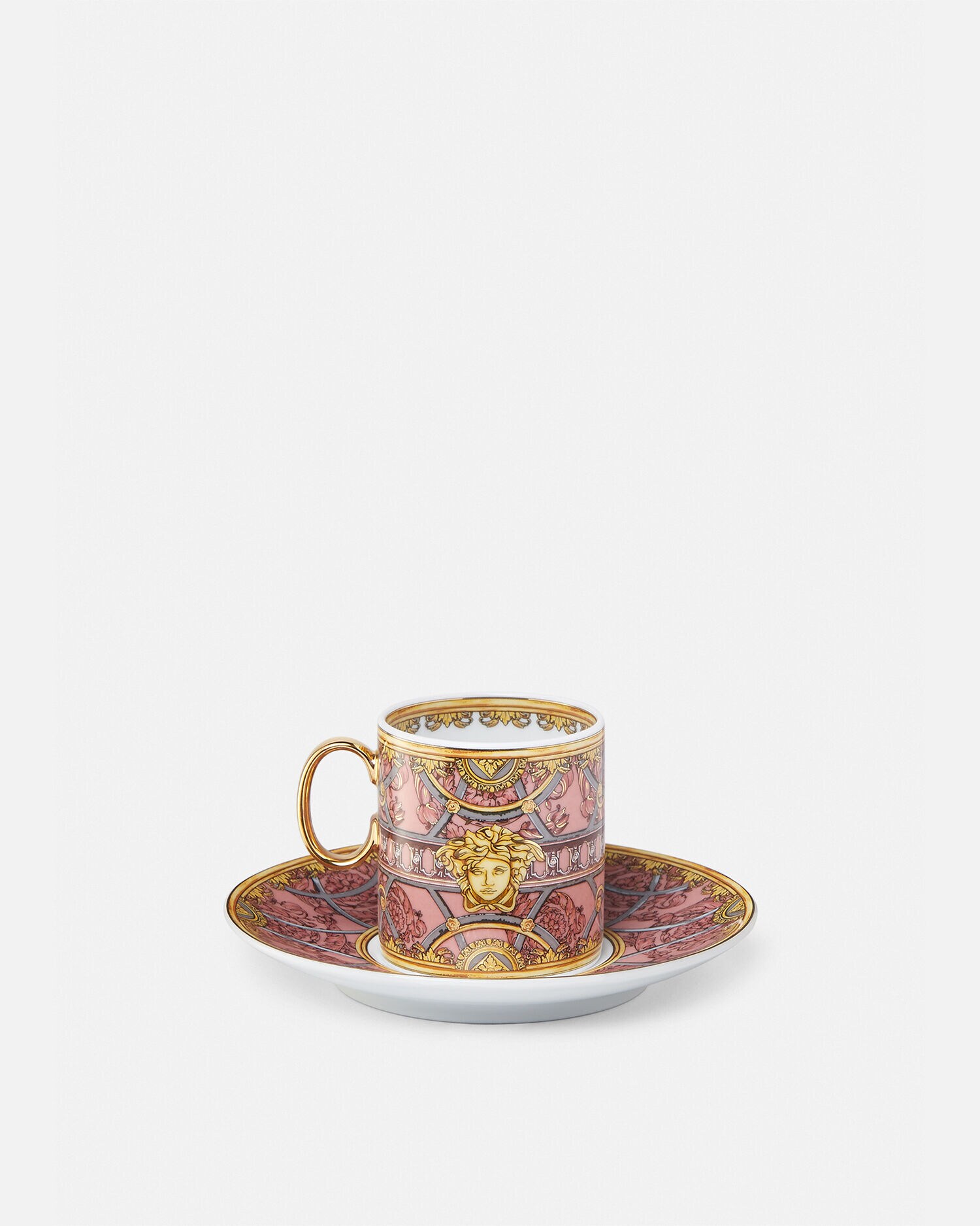 La Scala del Palazzo Rosa Espresso Set Pink | VERSACE US
