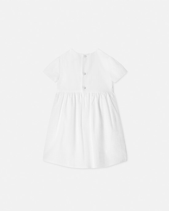 Robe popeline de coton jacquard Baby Blanc 2