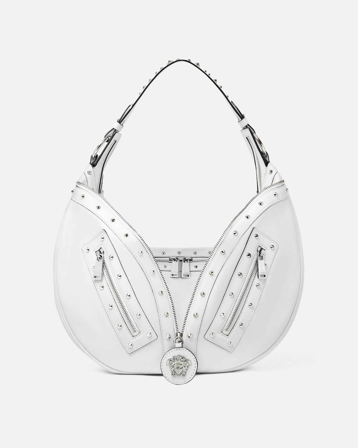 【関税&送料込】Versace Repeat Small Hobo Bag Versace - Repeat Small Hobo Bag in Black Versace
