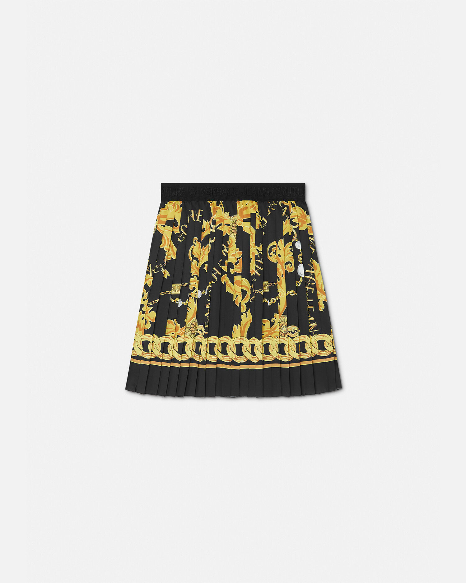 Black and gold best sale pleated mini skirt