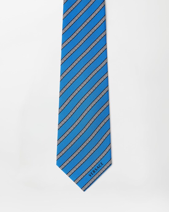 Printed Silk Twill Tie Blue 1