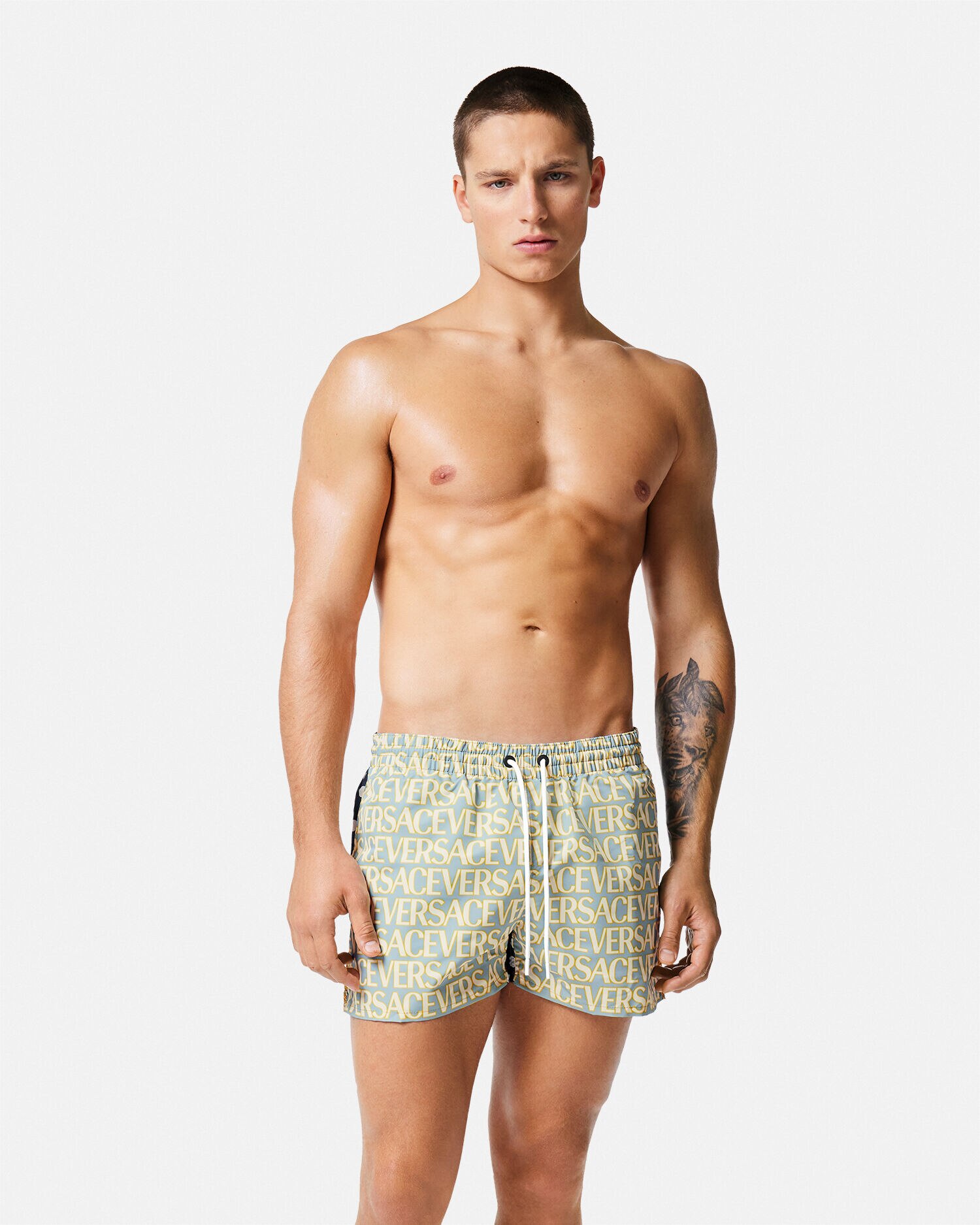Short de bain Versace Allover Versace Homme Boutique en Ligne EU