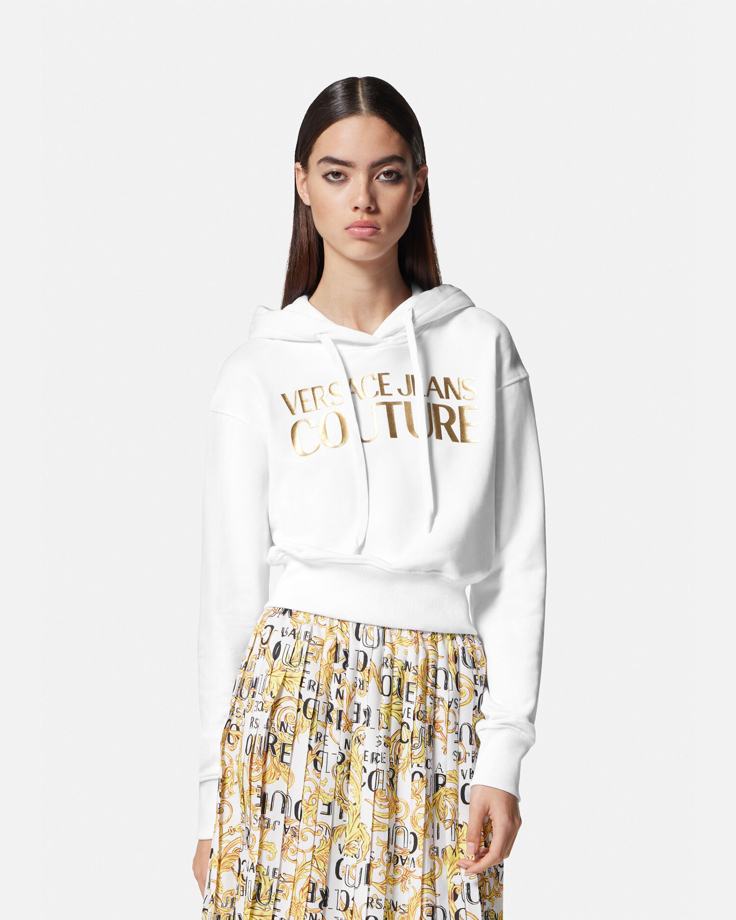 Logo Crop Hoodie