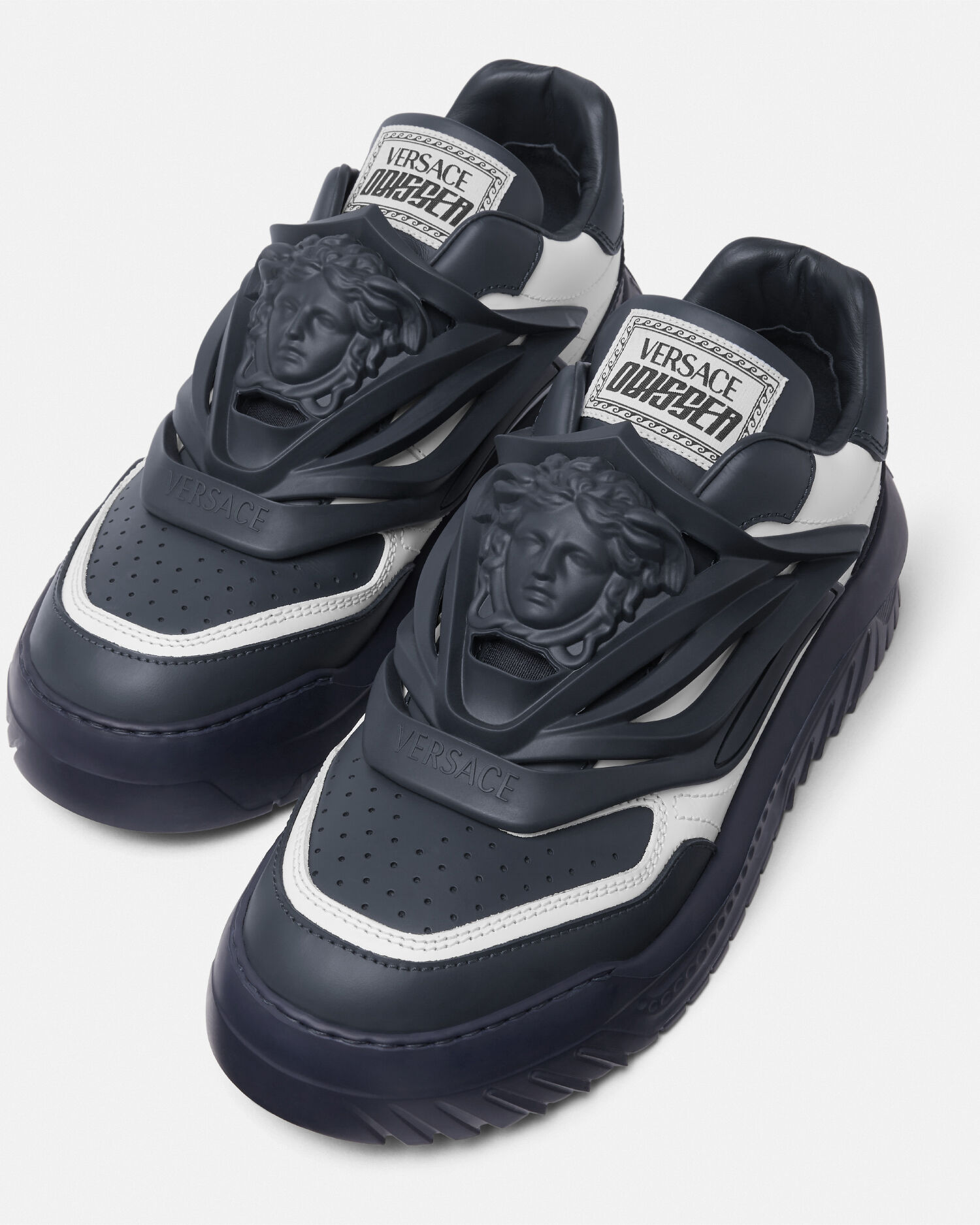 Red and 2025 blue versace shoes