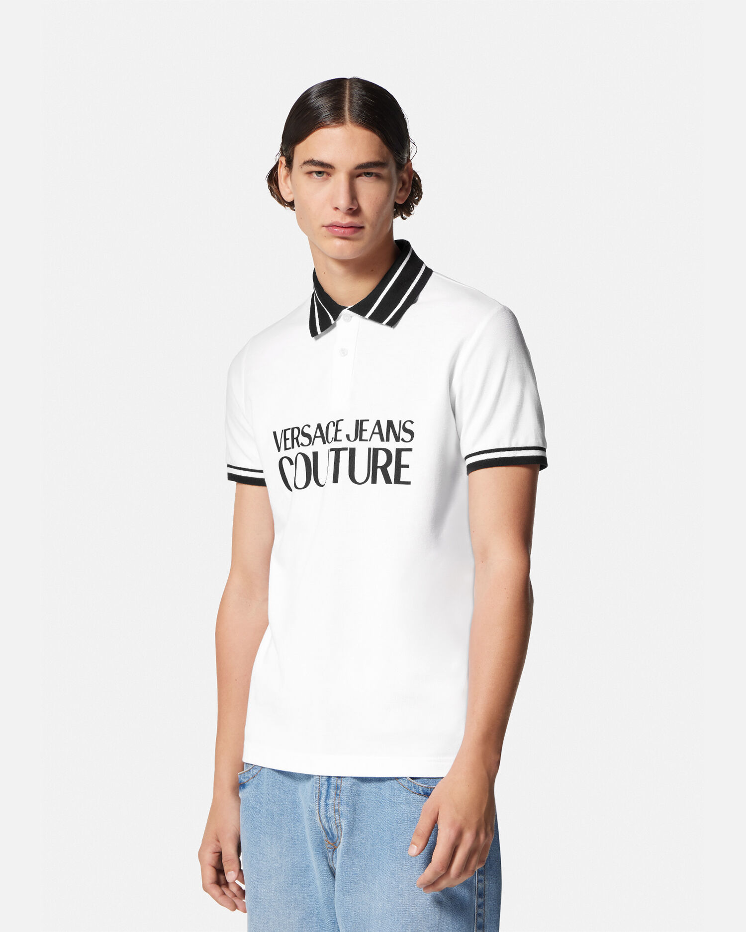 Versace polo white on sale