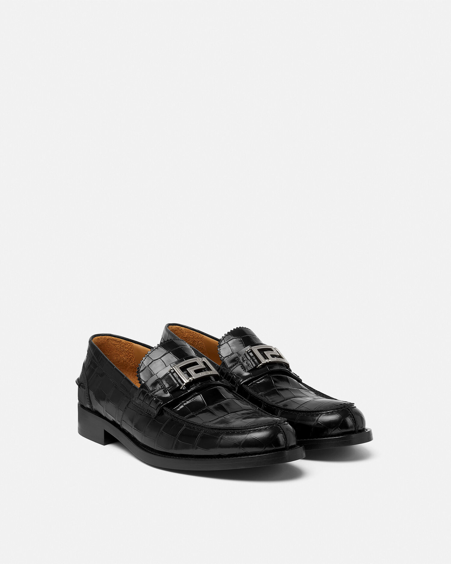 Croc Effect Greca Loafers