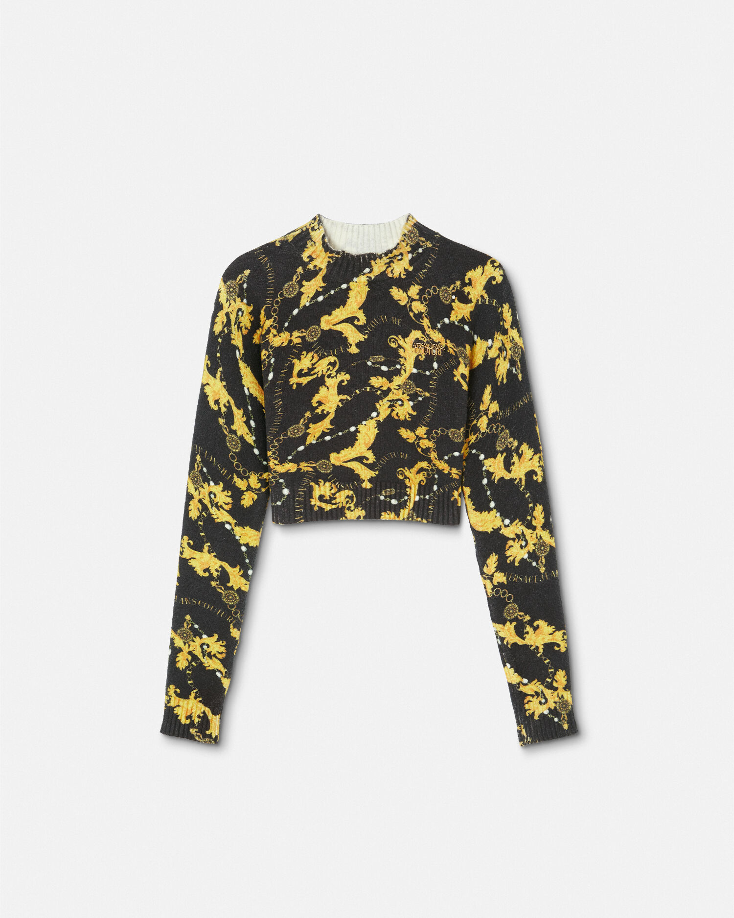 Versace jumper black online and gold