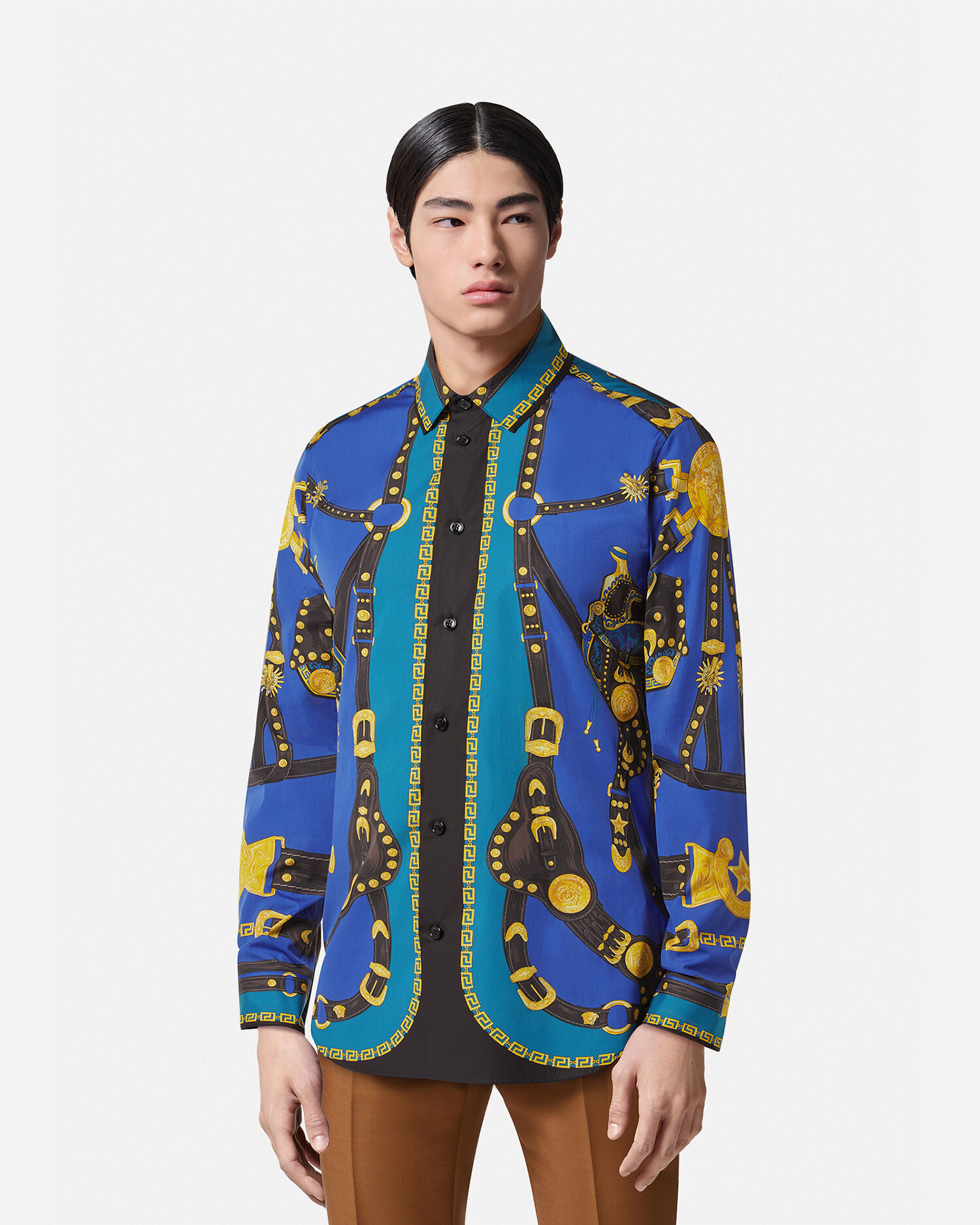 Camicia versace blu on sale