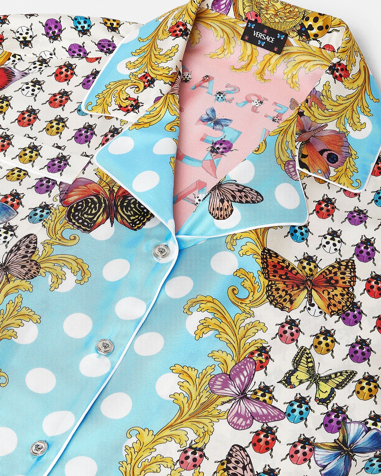 Versace butterfly cheap silk shirt