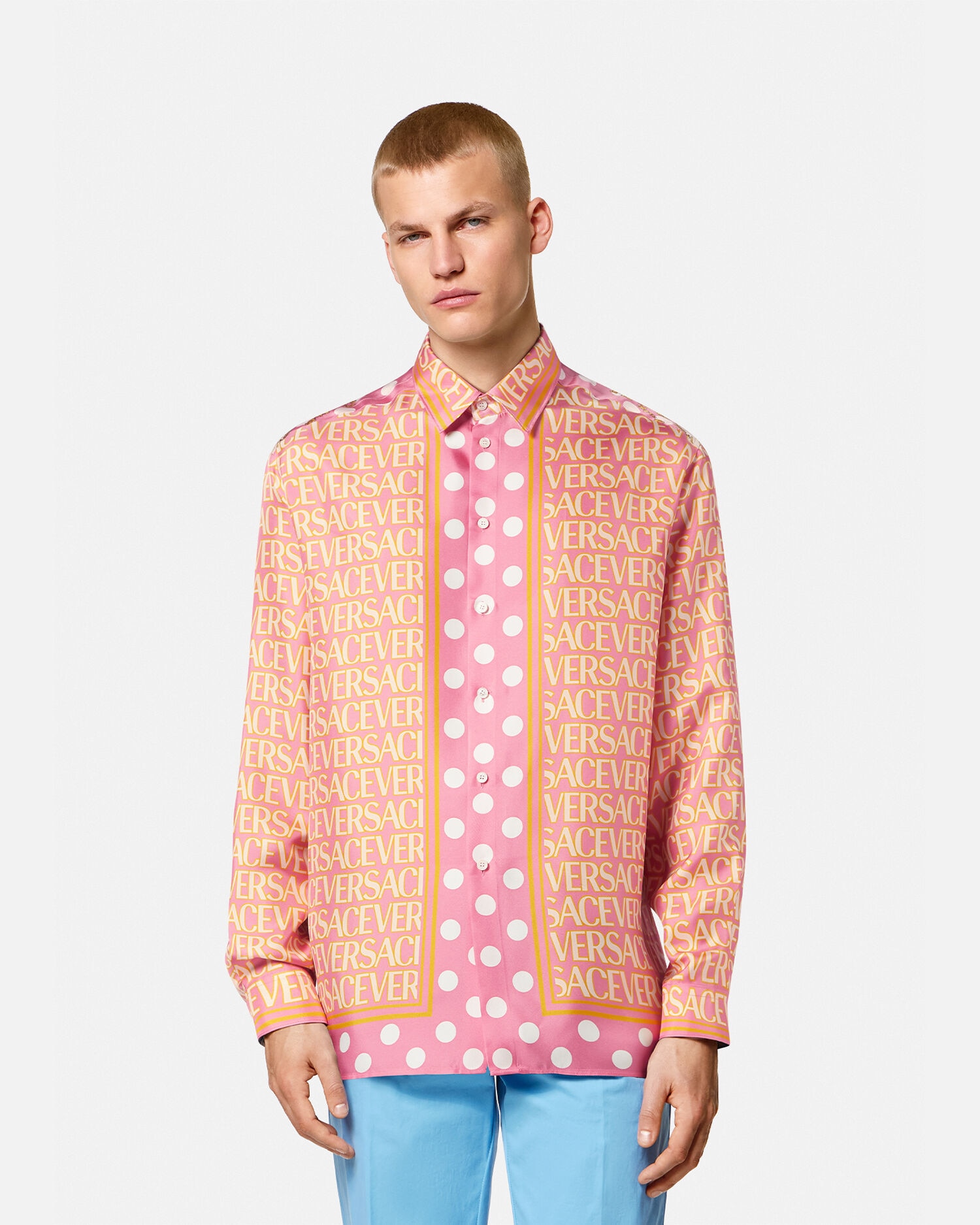 Versace silk top discount