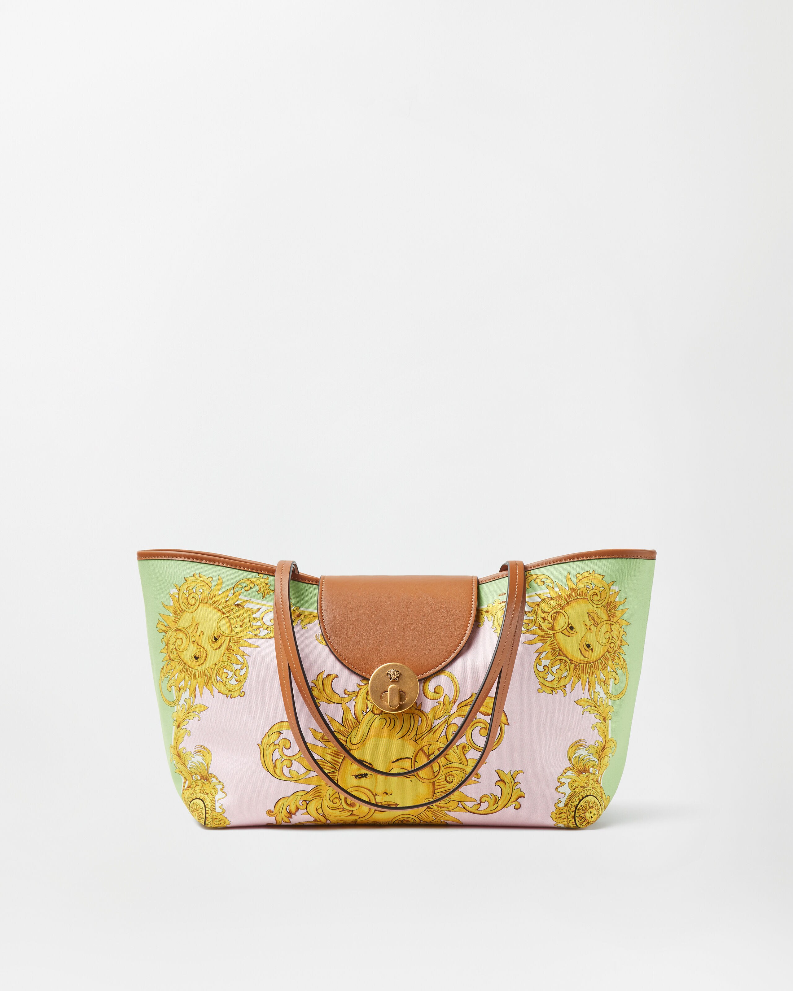 Versace vivian printed small canvas tote