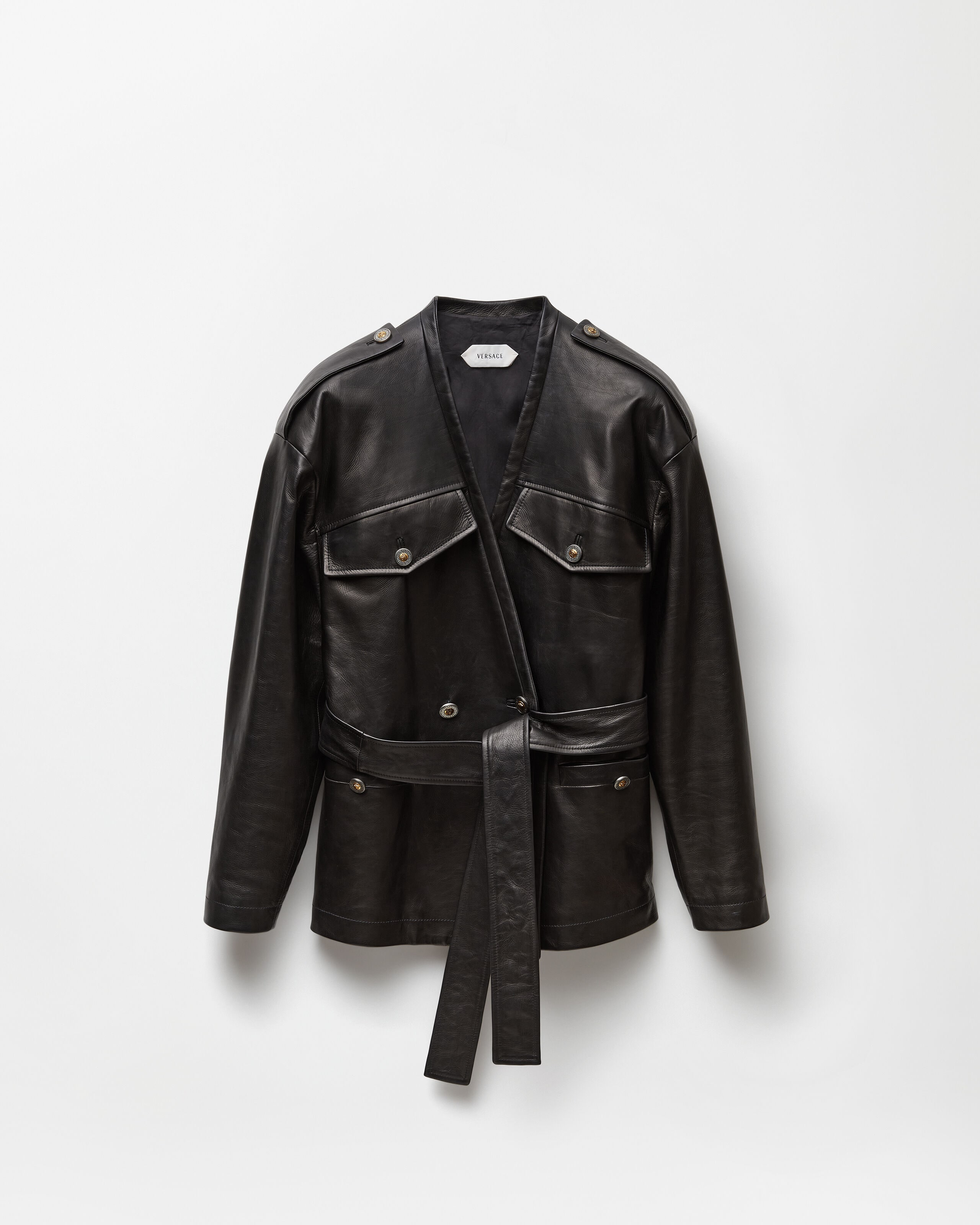 VERSACE ハーフコートジャケット XL ブラック Women's Trench Coats, Puffer and Leather Jackets | VERSACE US
