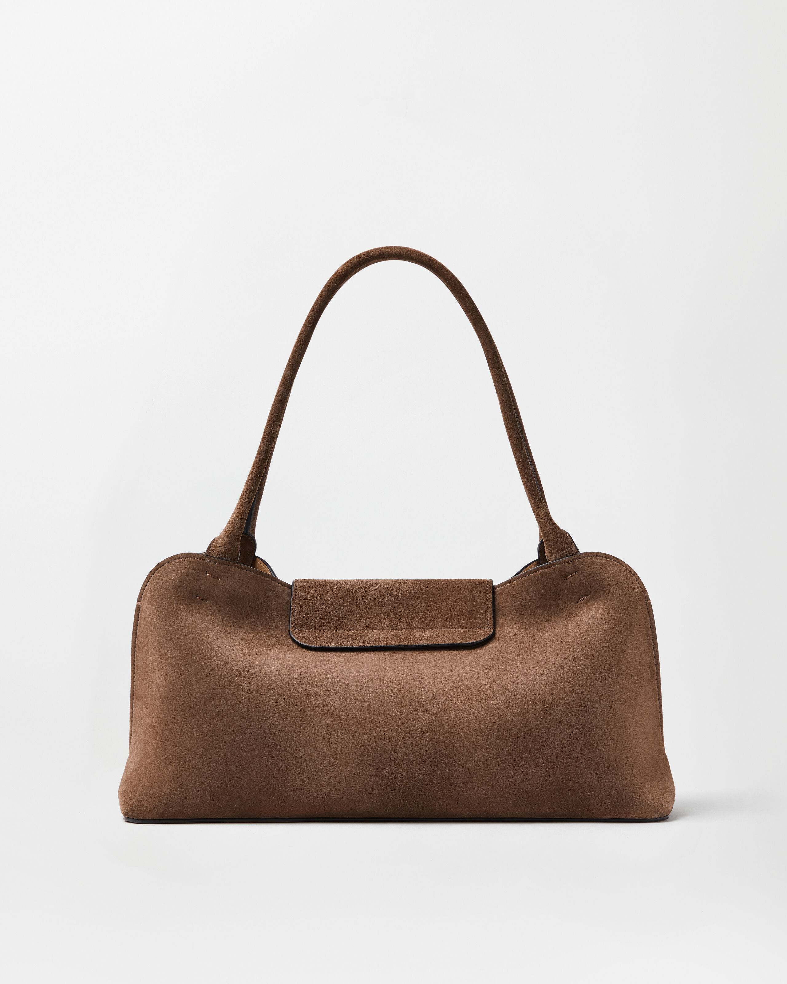 【美品】◆ アデランス VIRUGA◆ Vivian Suede East/West Shoulder Bag Brown | VERSACE