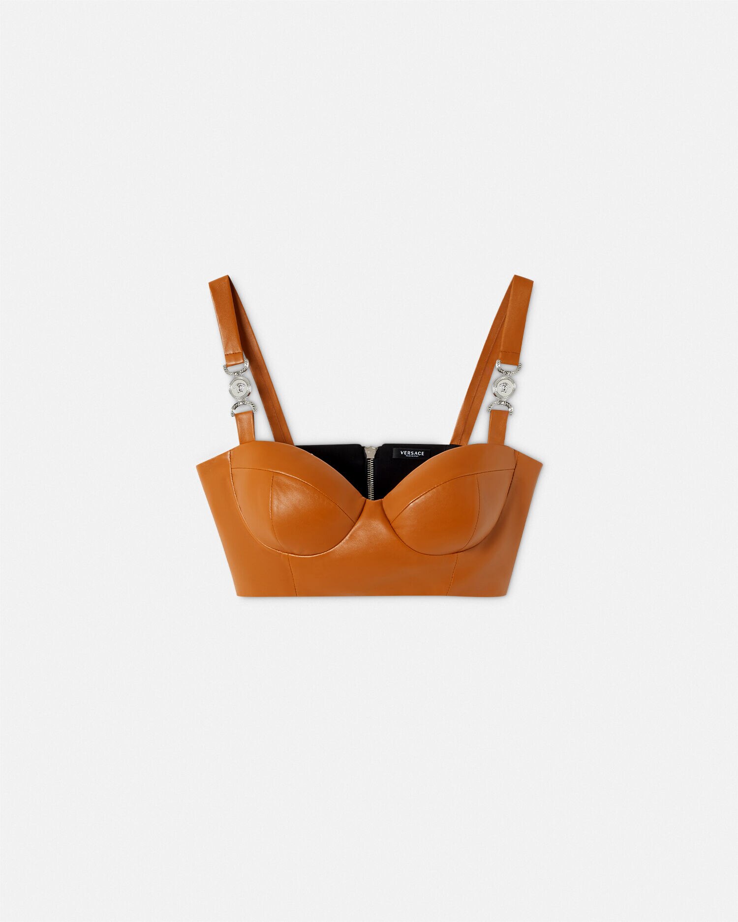 Versace Medusa 95 Leather Bustier Top VERSACE