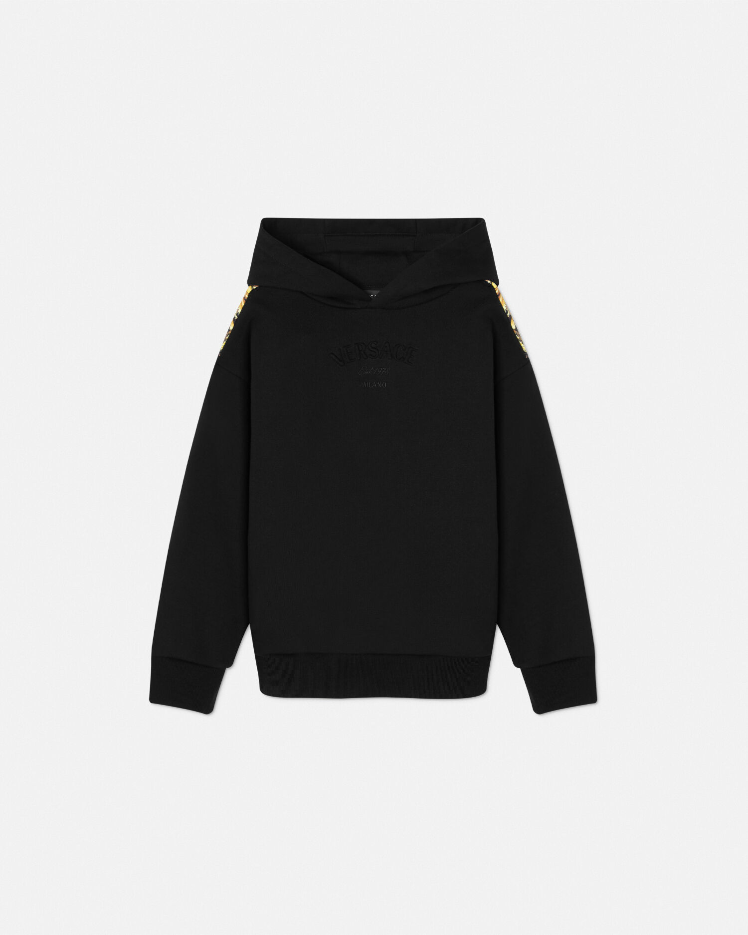 Felpa Wild Barocco Kids con cappuccio Nero VERSACE IT
