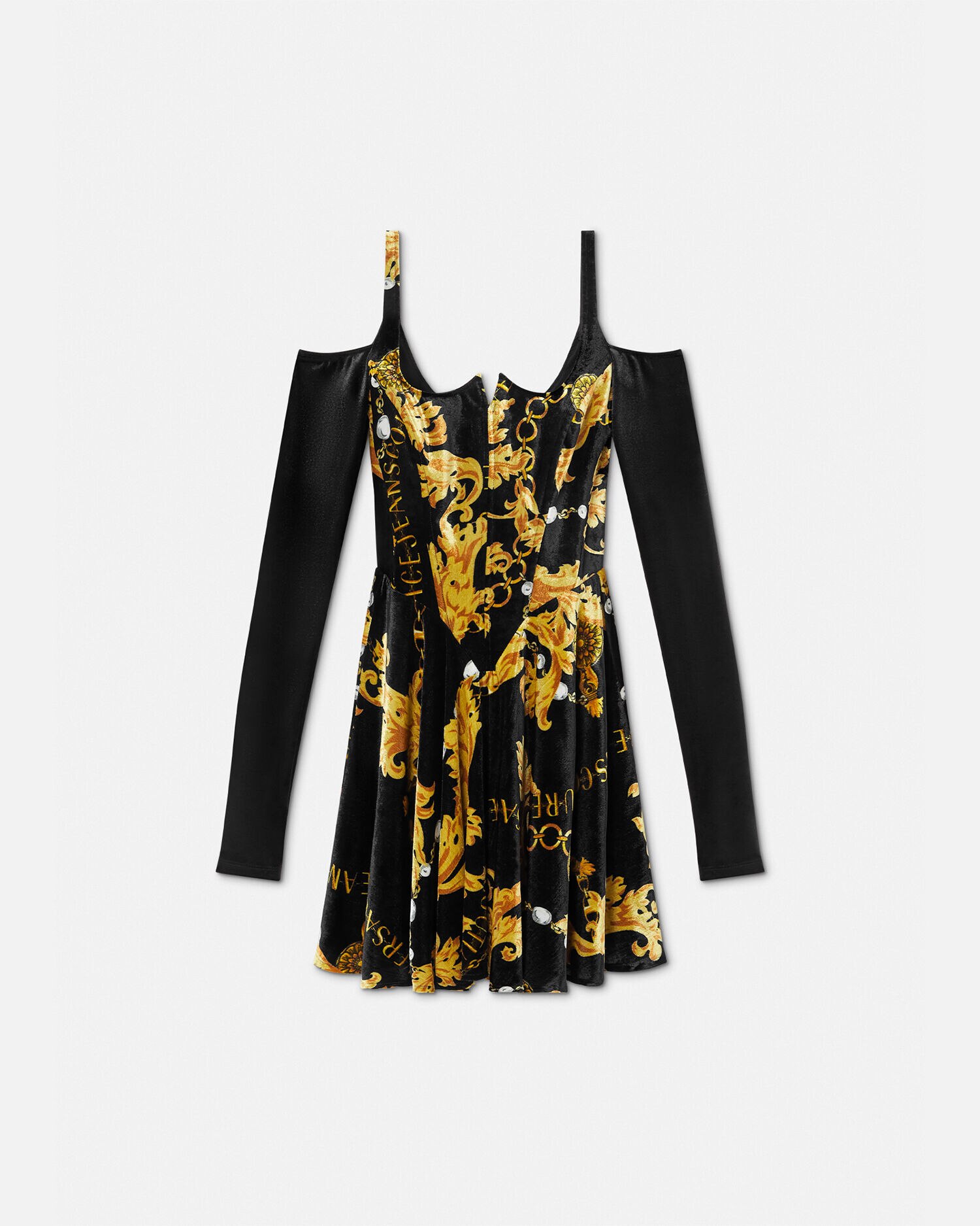 Versace Chain Couture Velvet Corset Dress VERSACE