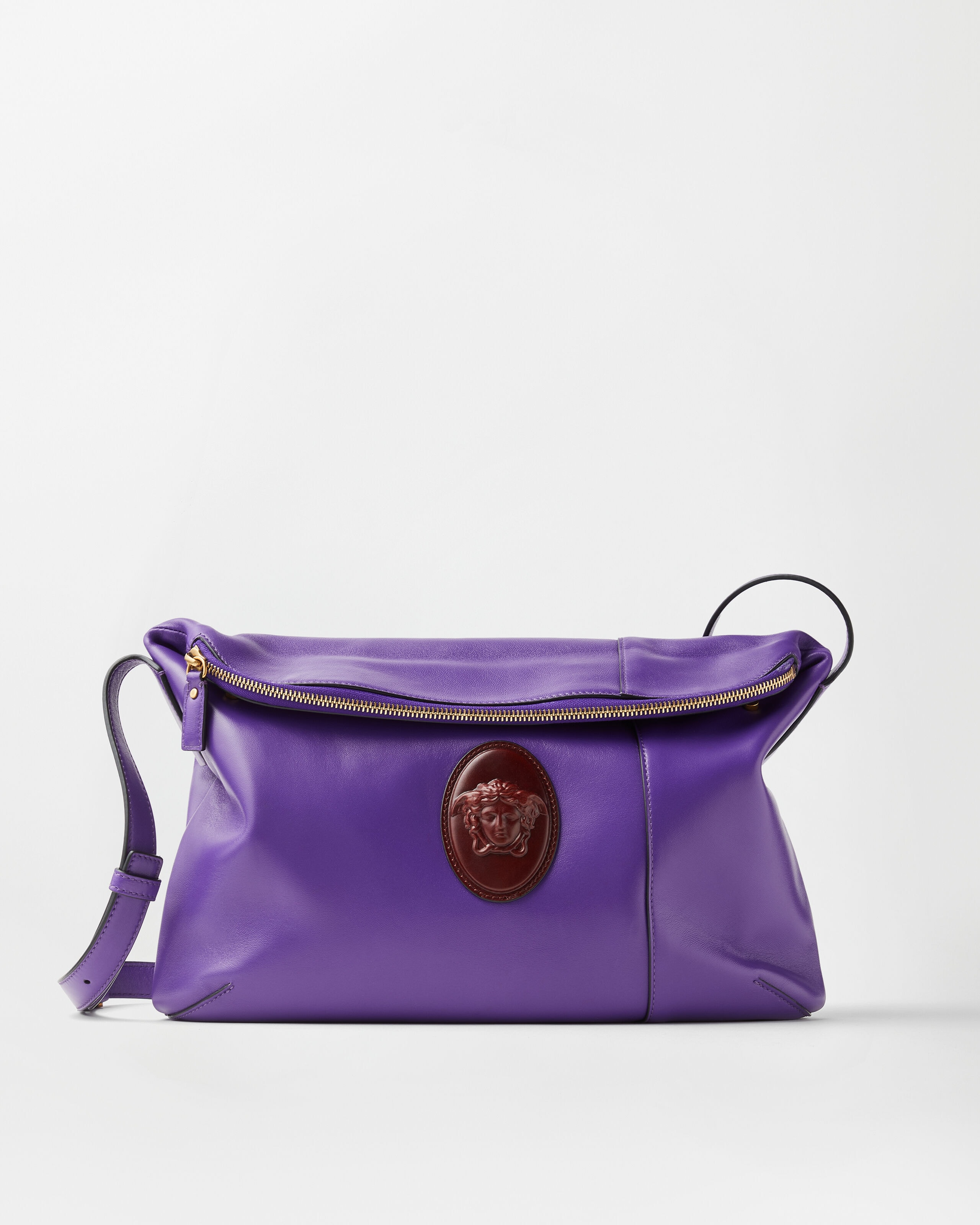 Lou Nappa Shoulder Bag Purple | VERSACE US
