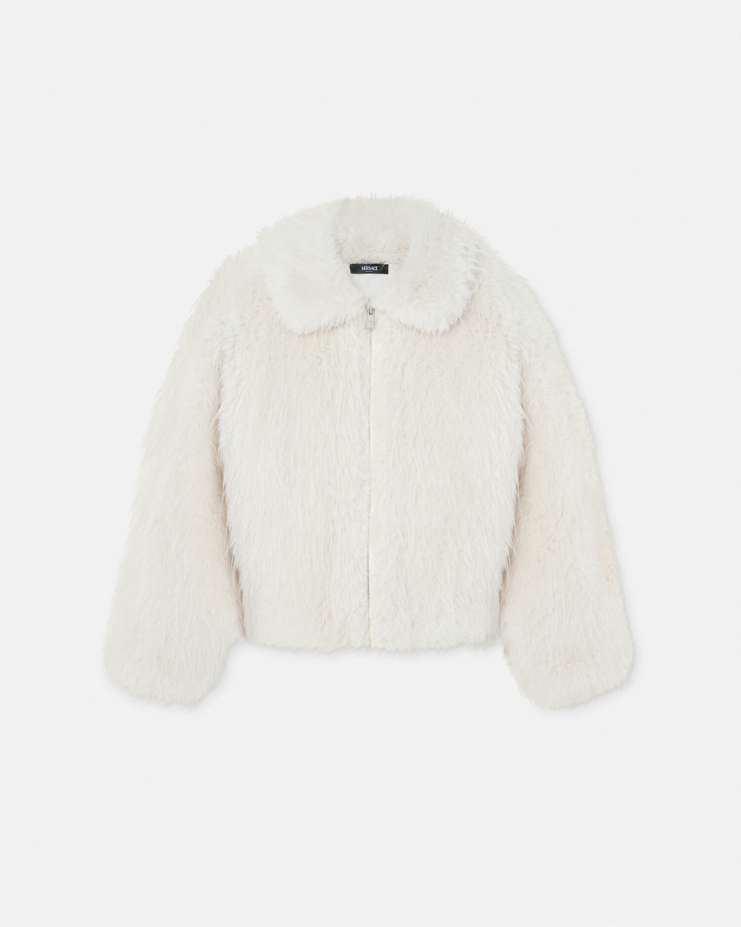 Versace white bomber jacket hotsell