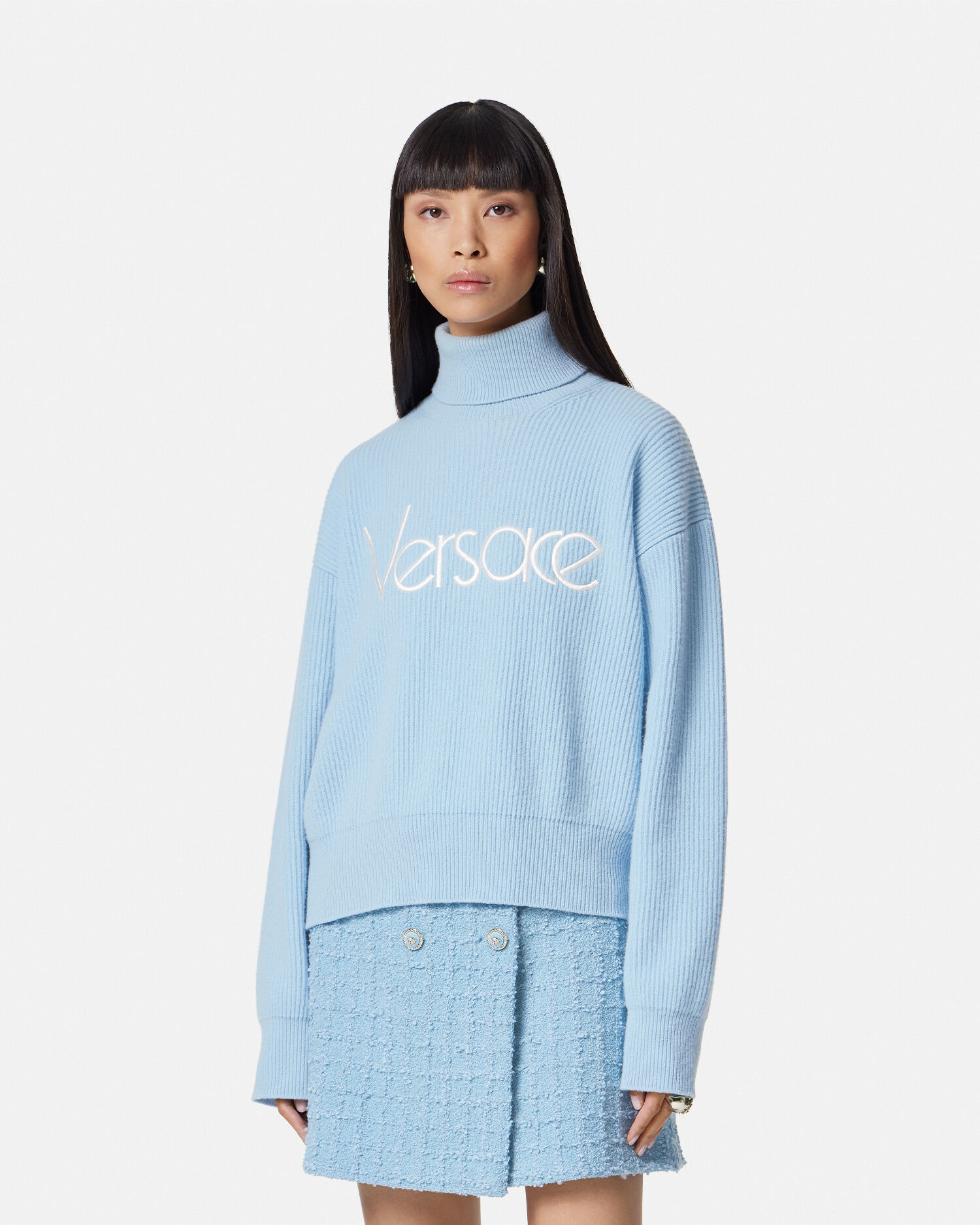 Blue versace jumper store