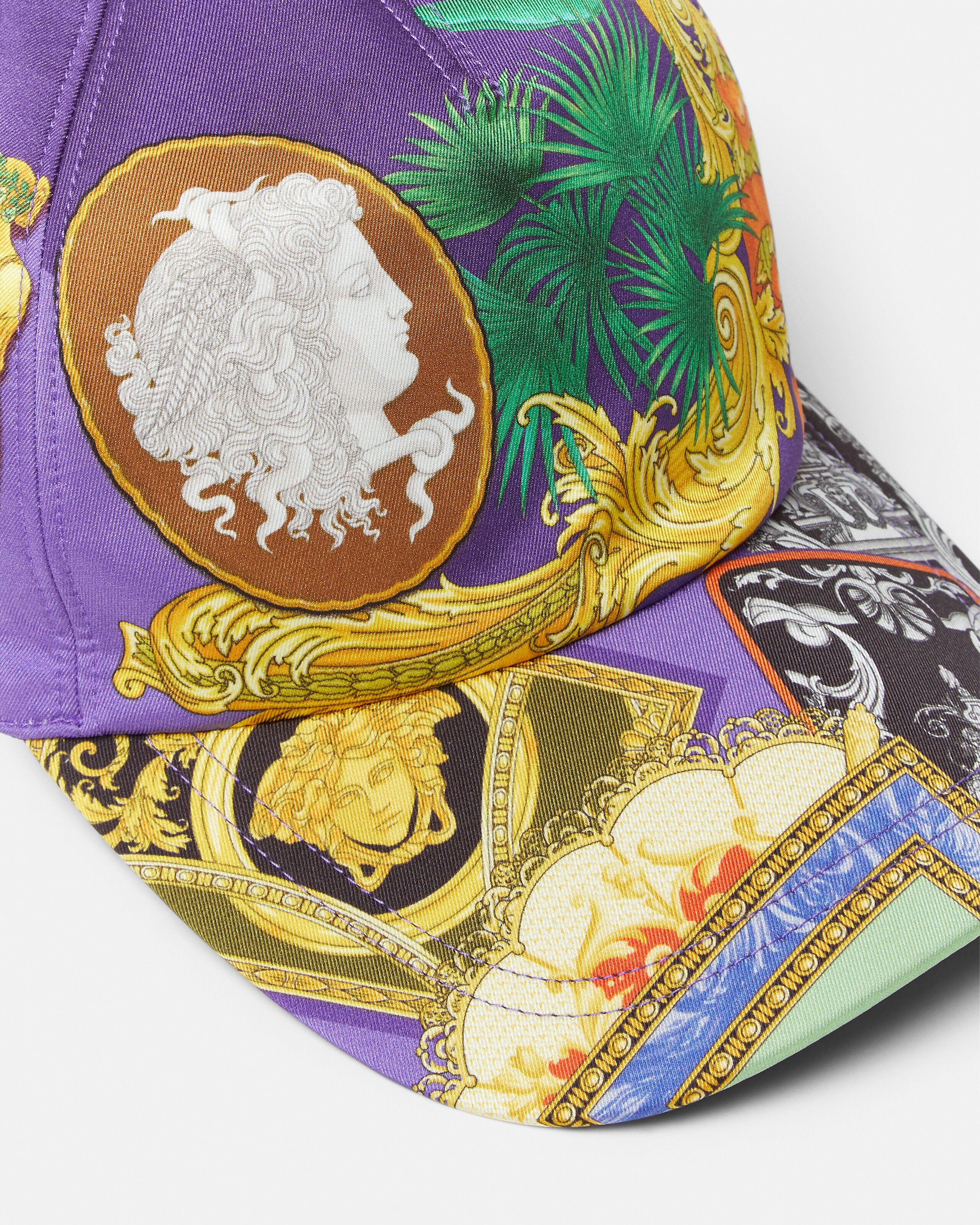 Printed Twill Baseball Cap Print | VERSACE US