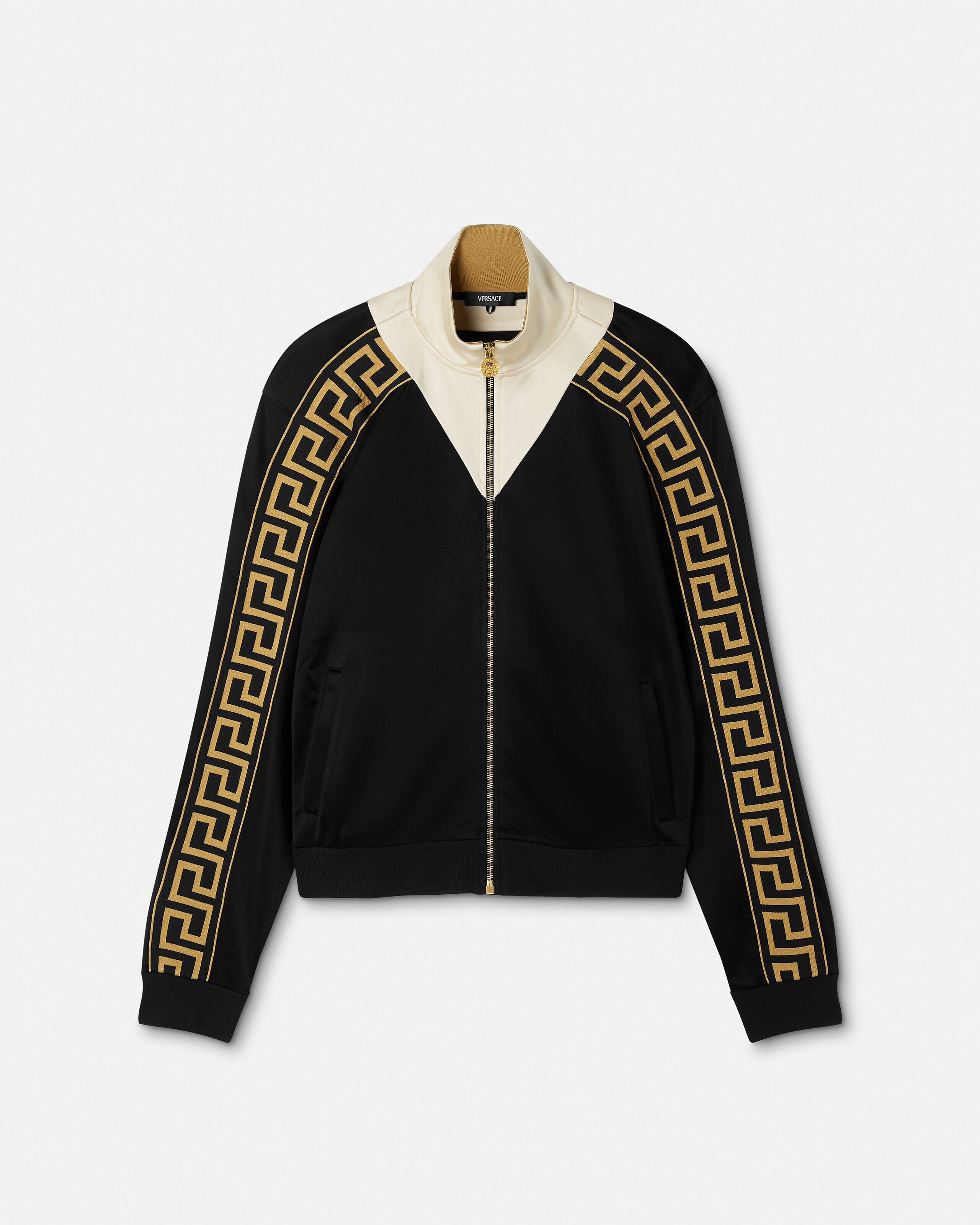 Zip Sweatshirt Black | VERSACE US